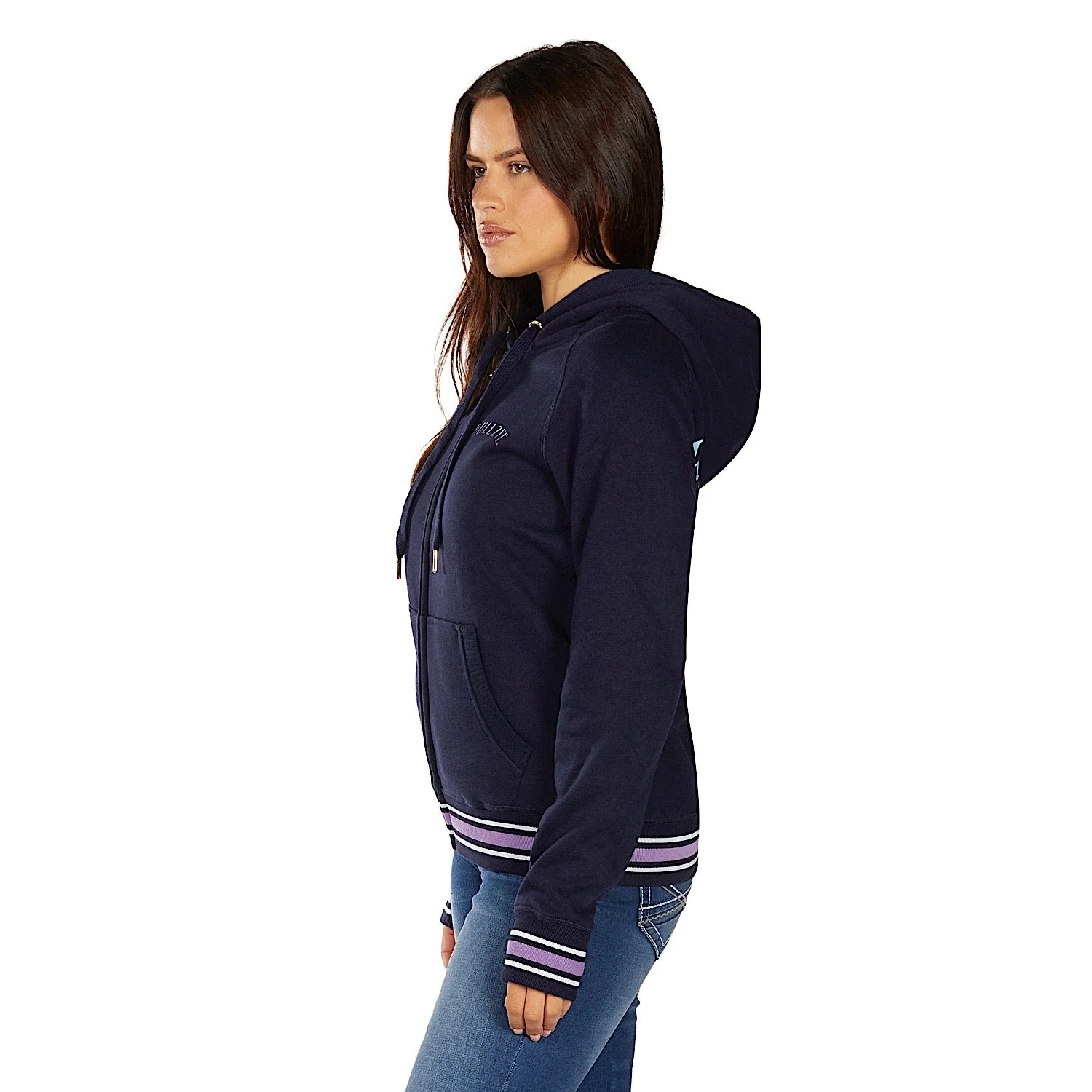 Bullzye Women's Jemma Zip Through Hoodie - Navy - Image 5