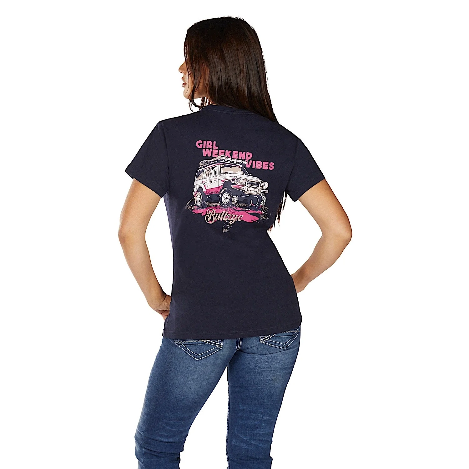 Bullzye Women's Vibes Short Sleeve T Shirt - Navy - Image 4