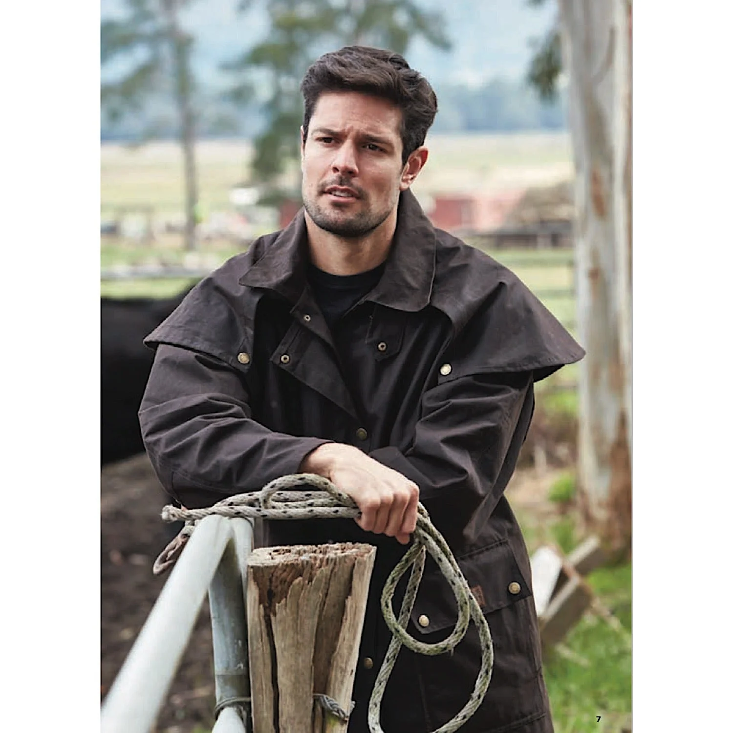 Burke & Wills Balranald Short Coat - Brown - Image 5