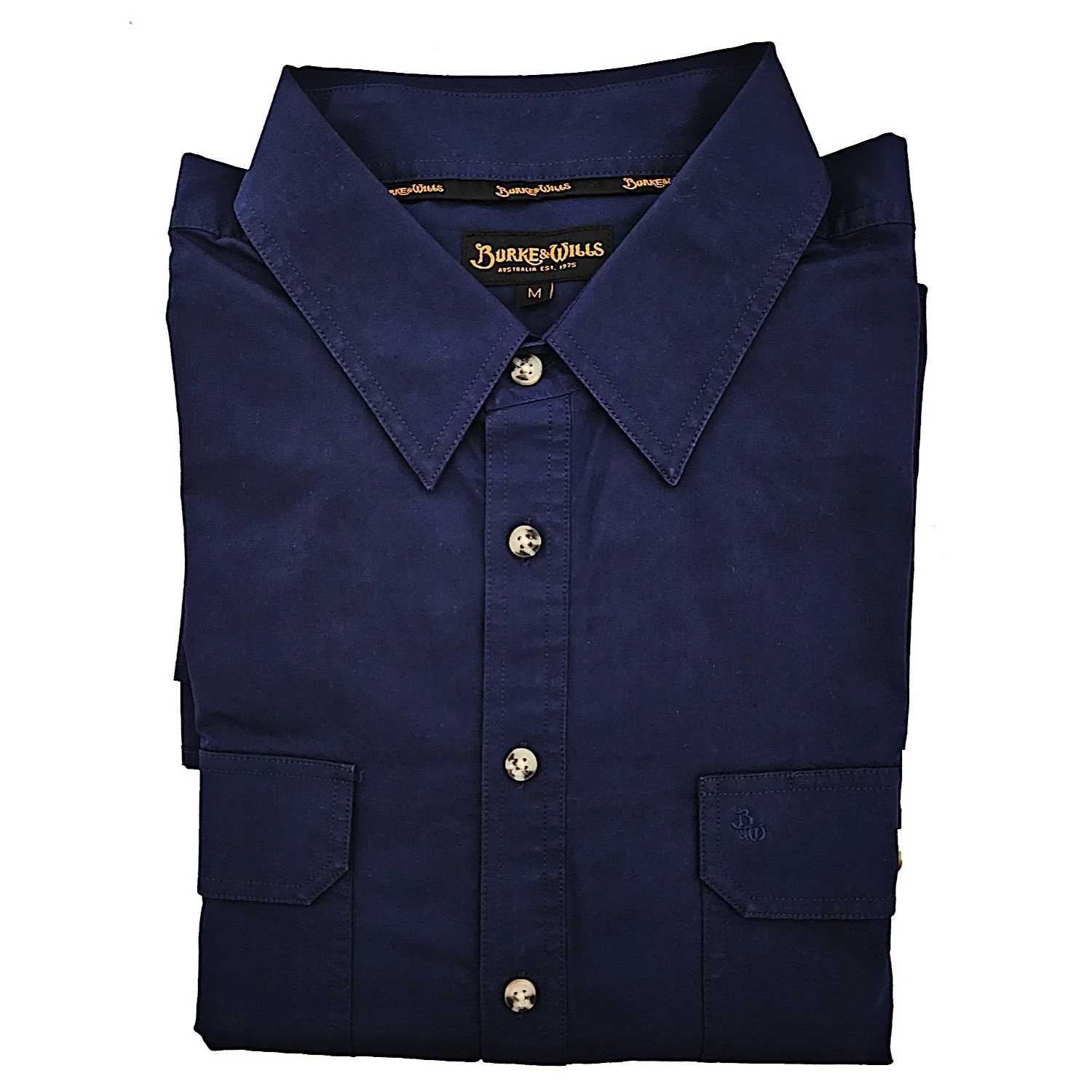 Burke & Wills Men's Capricorn Shirt - Navy Blue