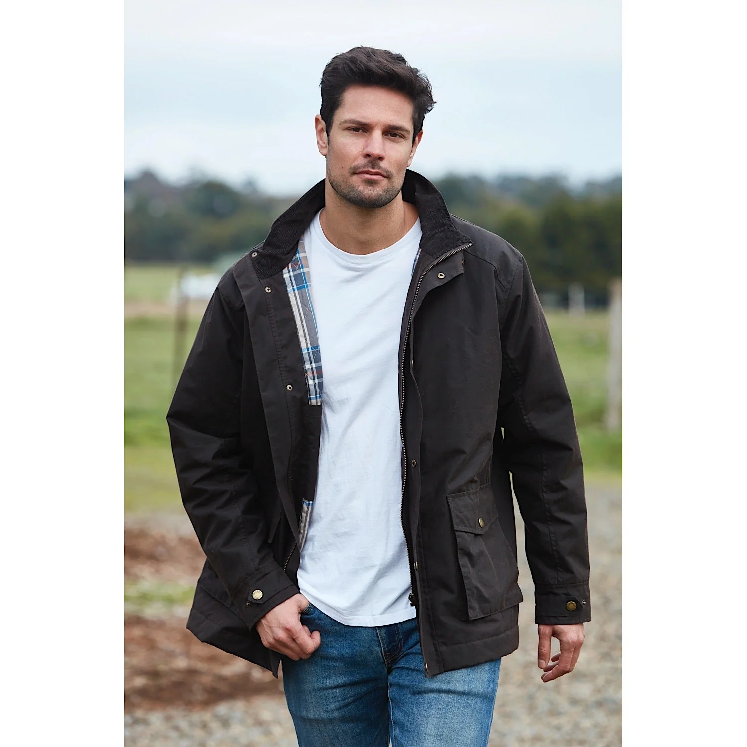 Burke & Wills Men's River Jacket Brown - Image 2