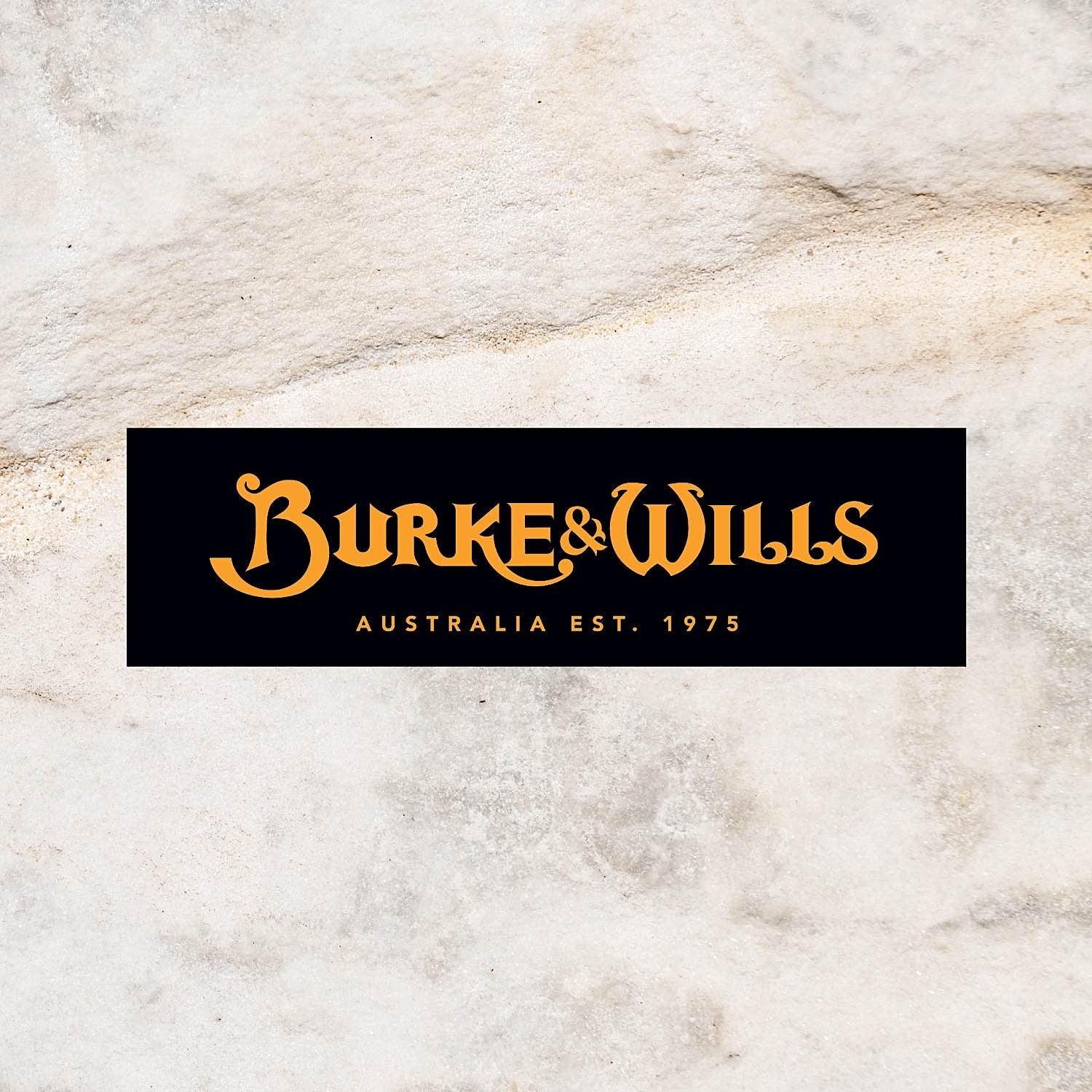 Burke & Wills Sticker 190 Black/Gold