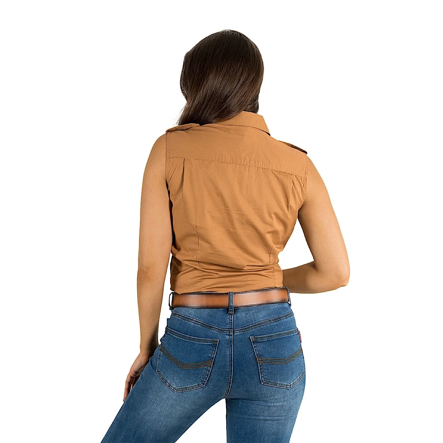 Ringers Western Pentecost River Women's Sleeveless Work Shirt - Rust - Image 5