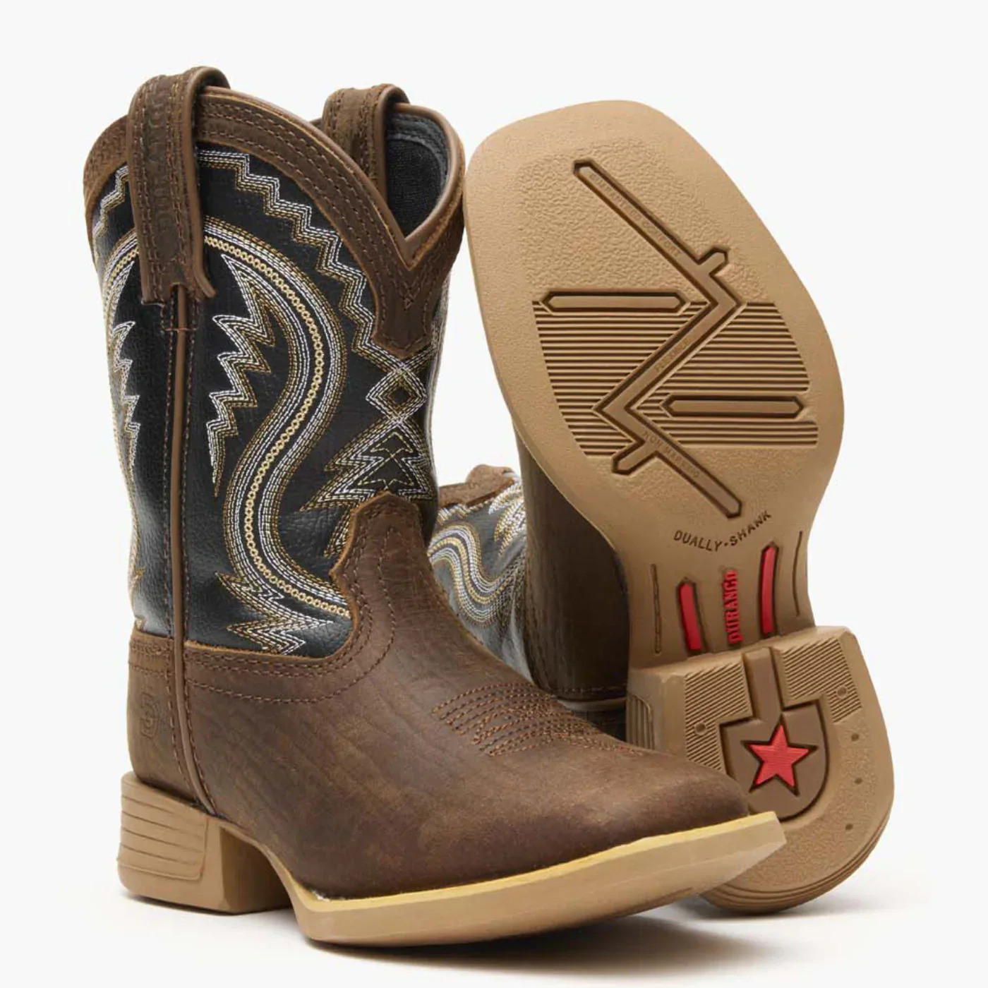 Durango Little Kid's Lil Rebel Pro Western Boot - Acorn / Black Onyx - Image 4