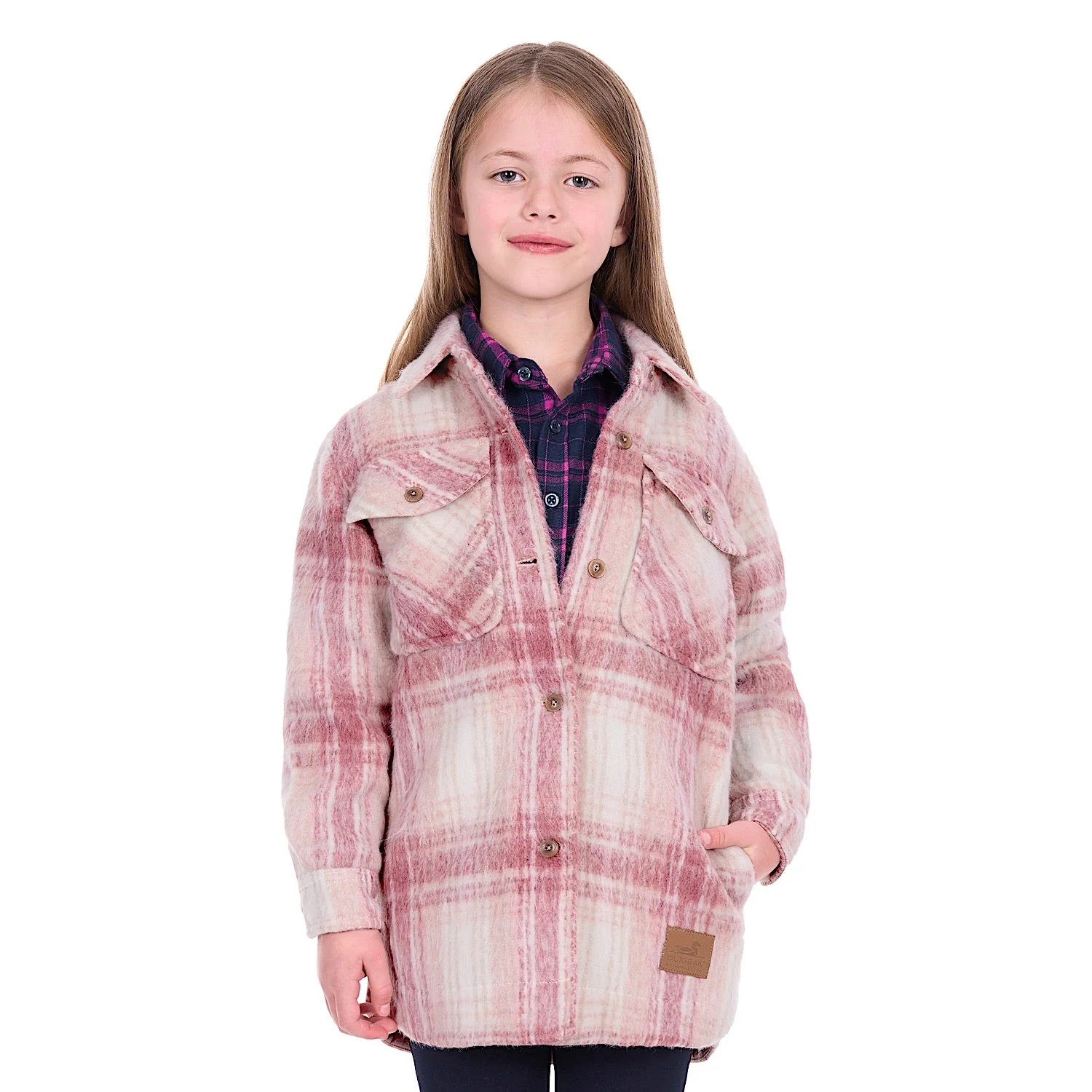 Dux-Bak by Thomas Cook Girl's Elk Overshirt - Pink