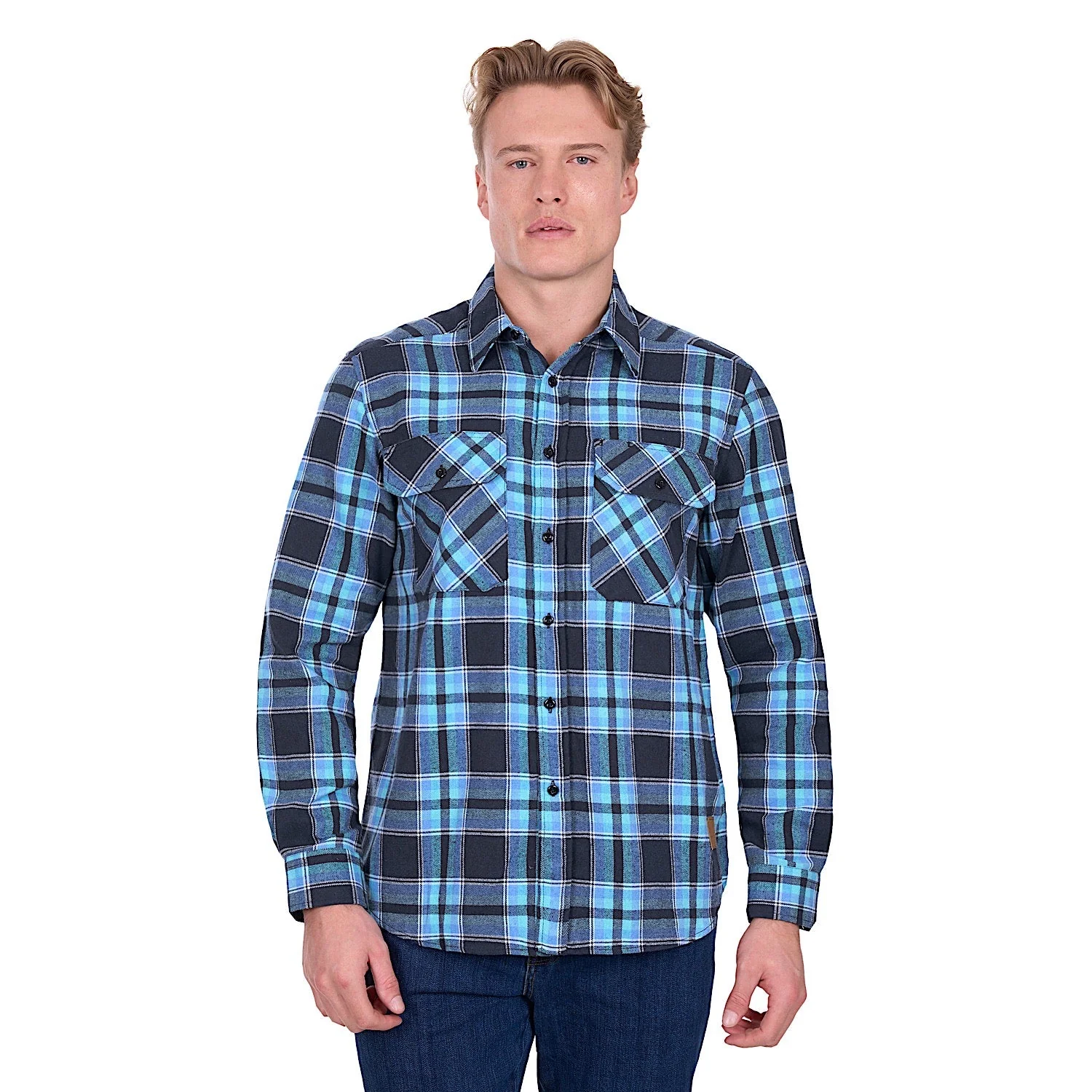 Dux-Bak by Thomas Cook Men's Camden Thermal Shirt - Navy/Teal