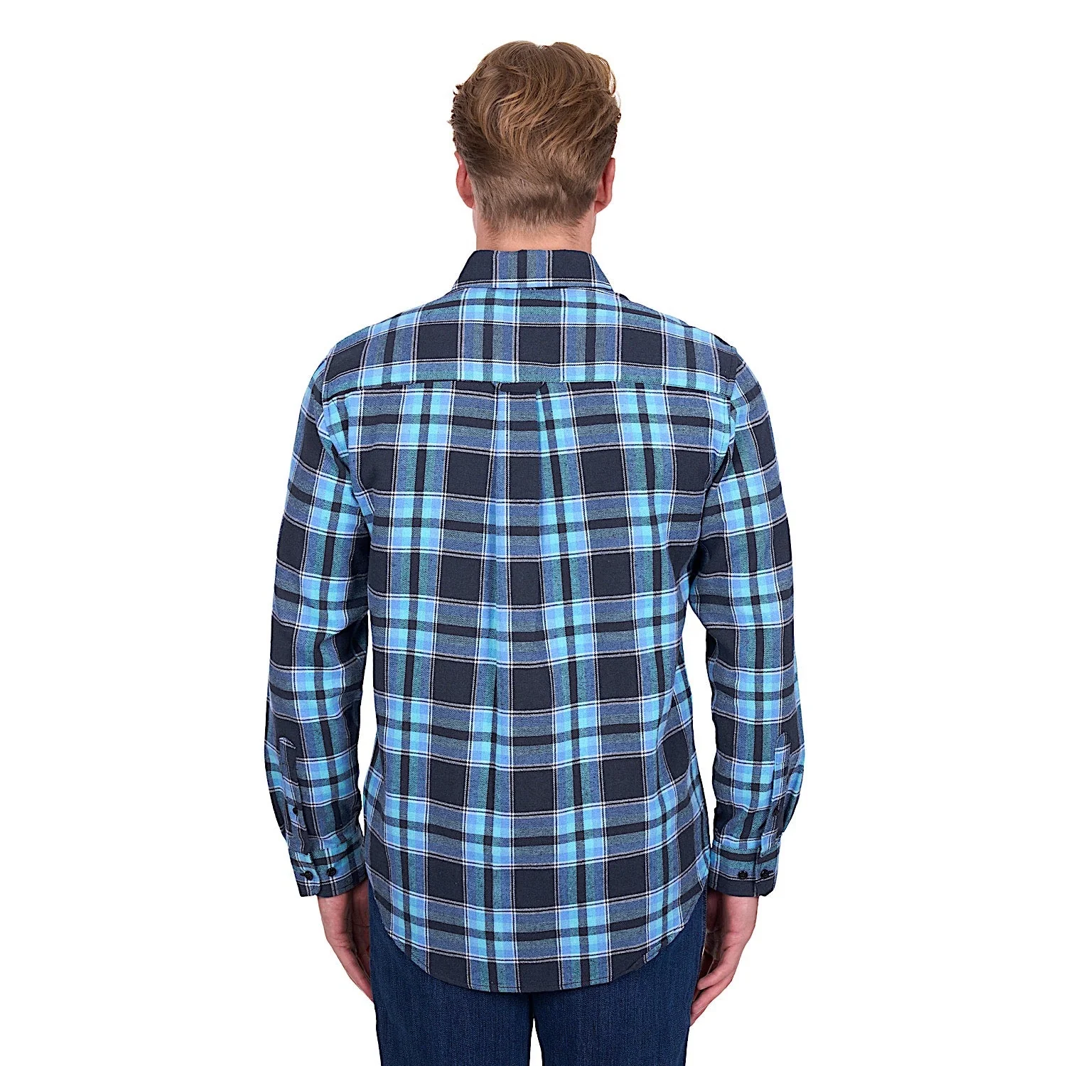 Dux-Bak by Thomas Cook Men's Camden Thermal Shirt - Navy/Teal - Image 4