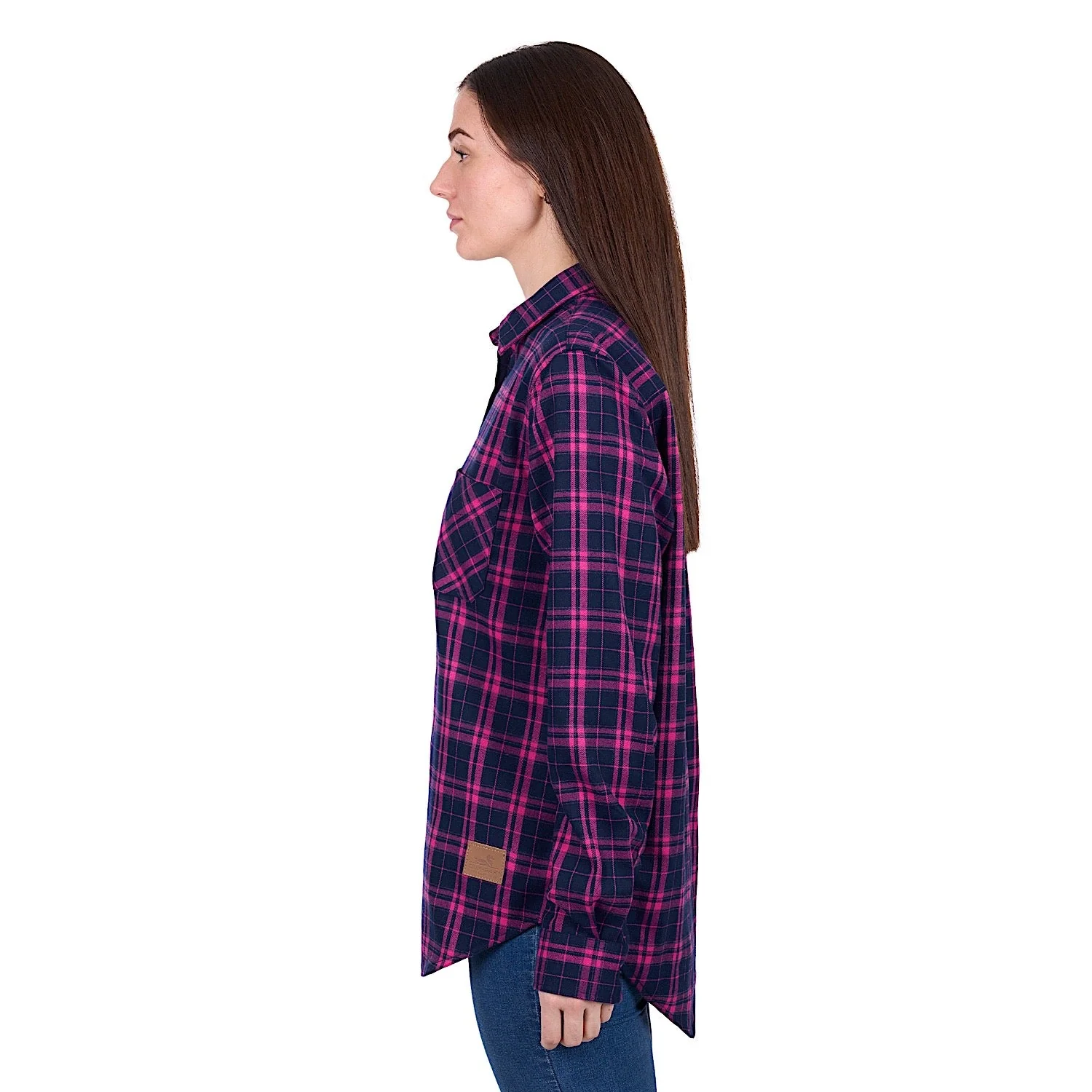 Dux-Bak by Thomas Cook Women's Sybel Thermal Shirt - Pink/Navy - Image 3
