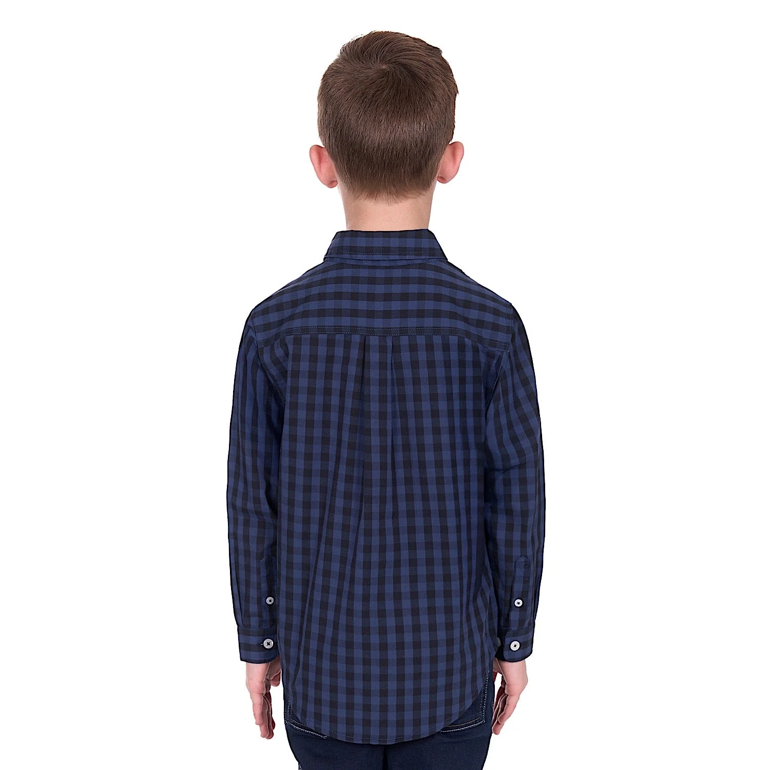 Hard Slog Boy's Nash 1/2 Placket Shirt - Navy/Black - Image 4