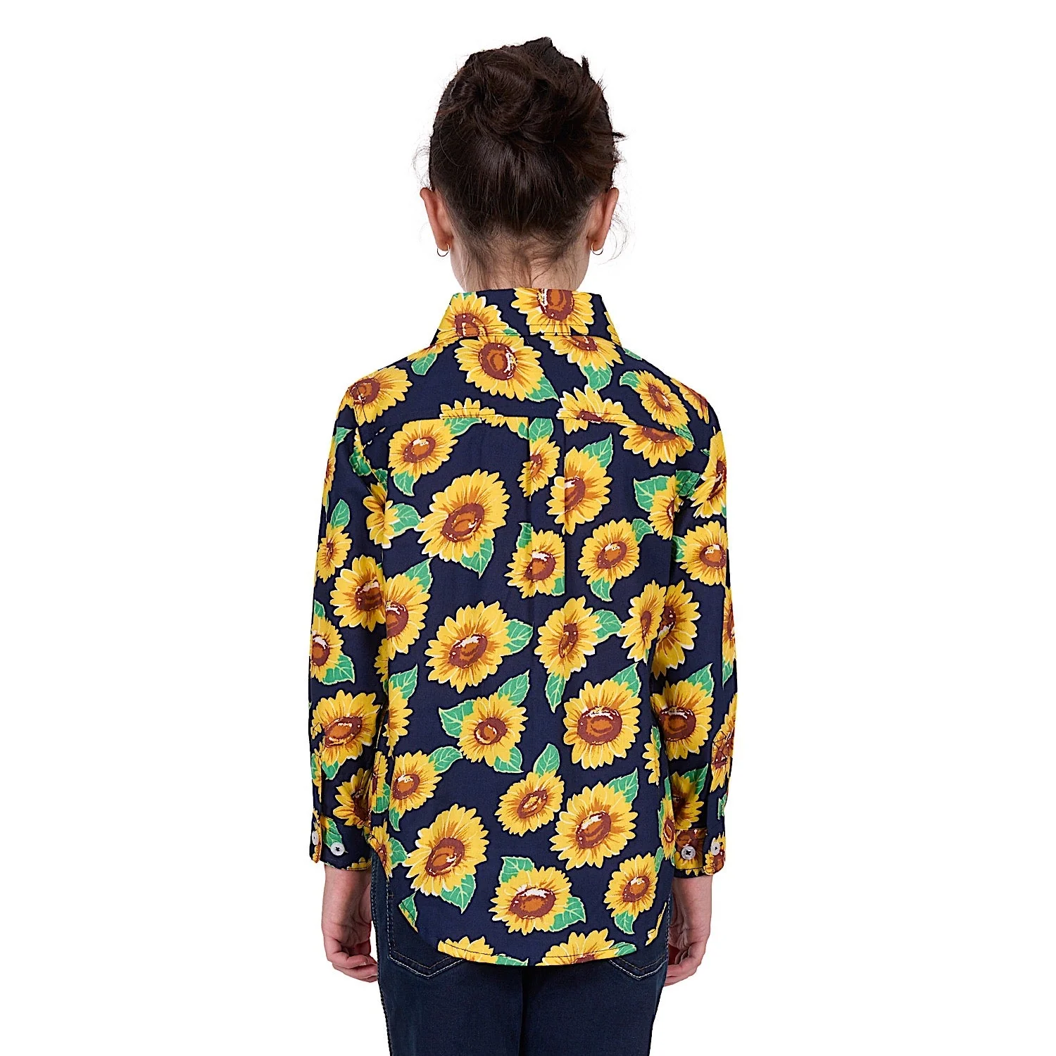 Hard Slog Kid's Ally Half Placket Long Sleeve Shirt - Yellow/Green - Image 4