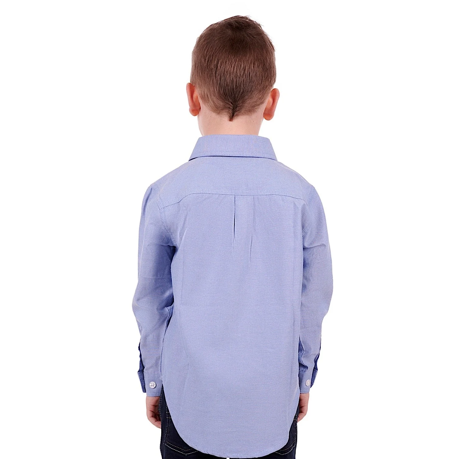 Hard Slog Kids Jackson Half Placket Shirt Blue - Image 3