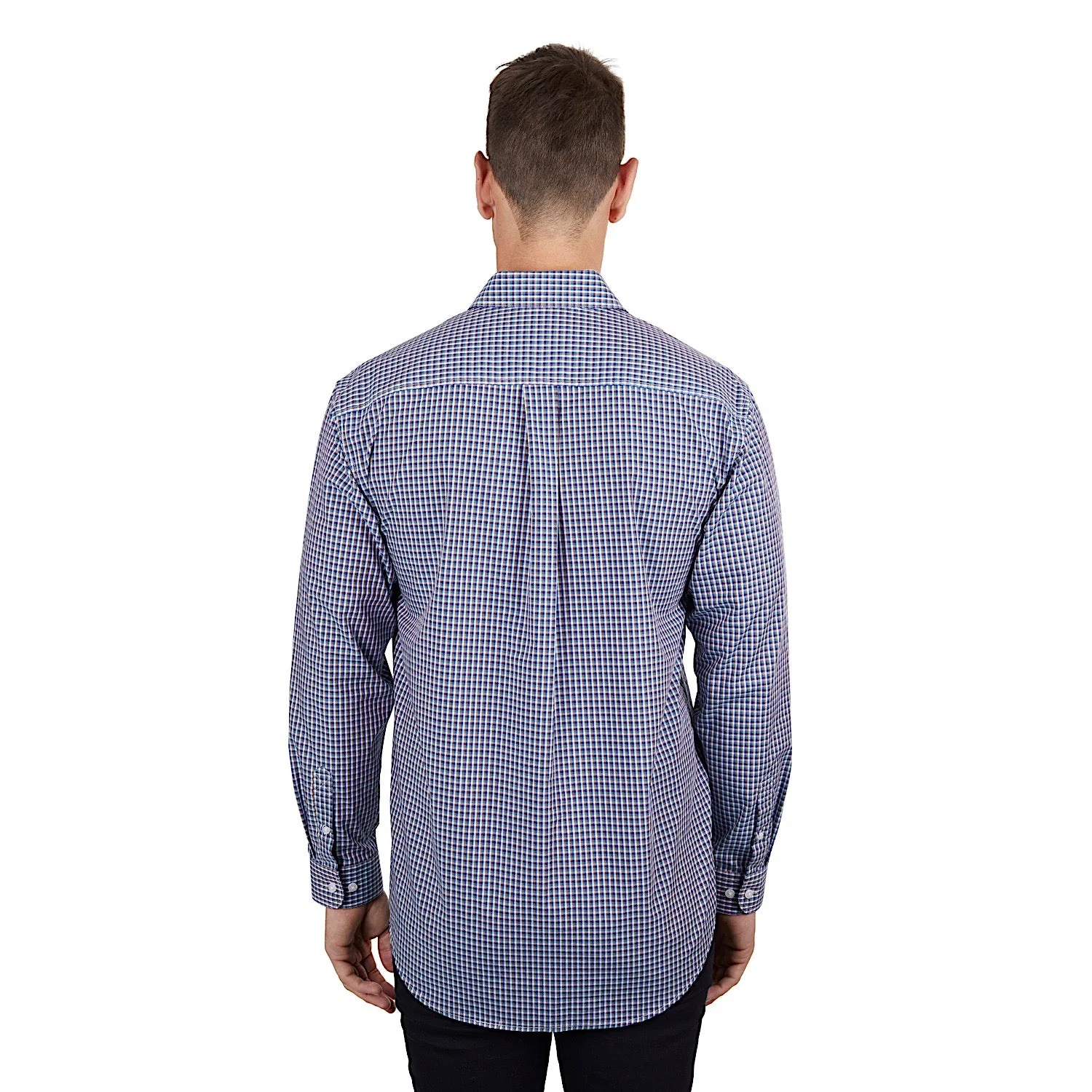 Hard Slog Men's Bobbie Half Placket Shirt - Navy/Tan - Image 3