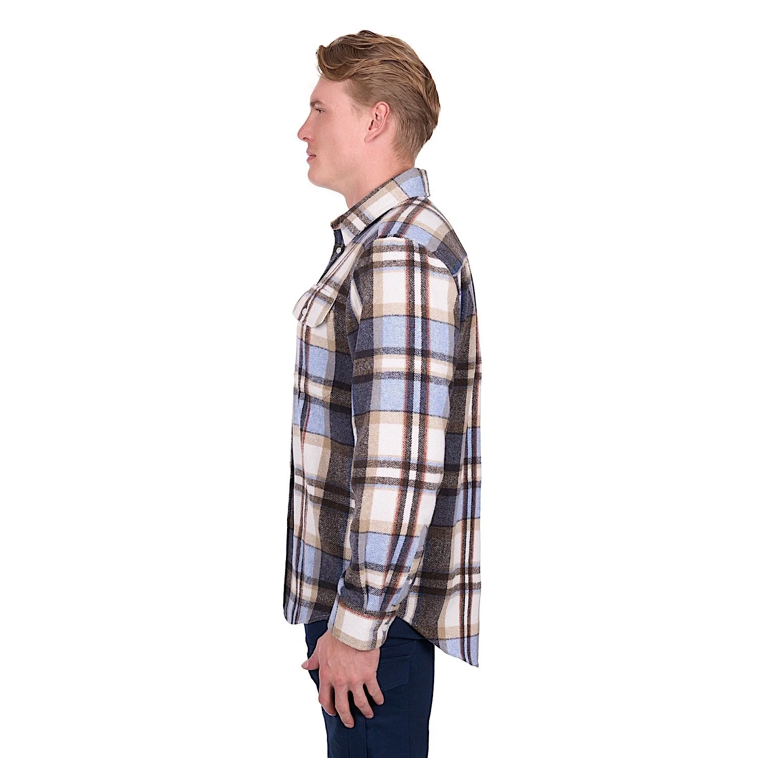 Hard Slog Men's Victor Thermal Shirt - Tan/Light Blue - Image 3