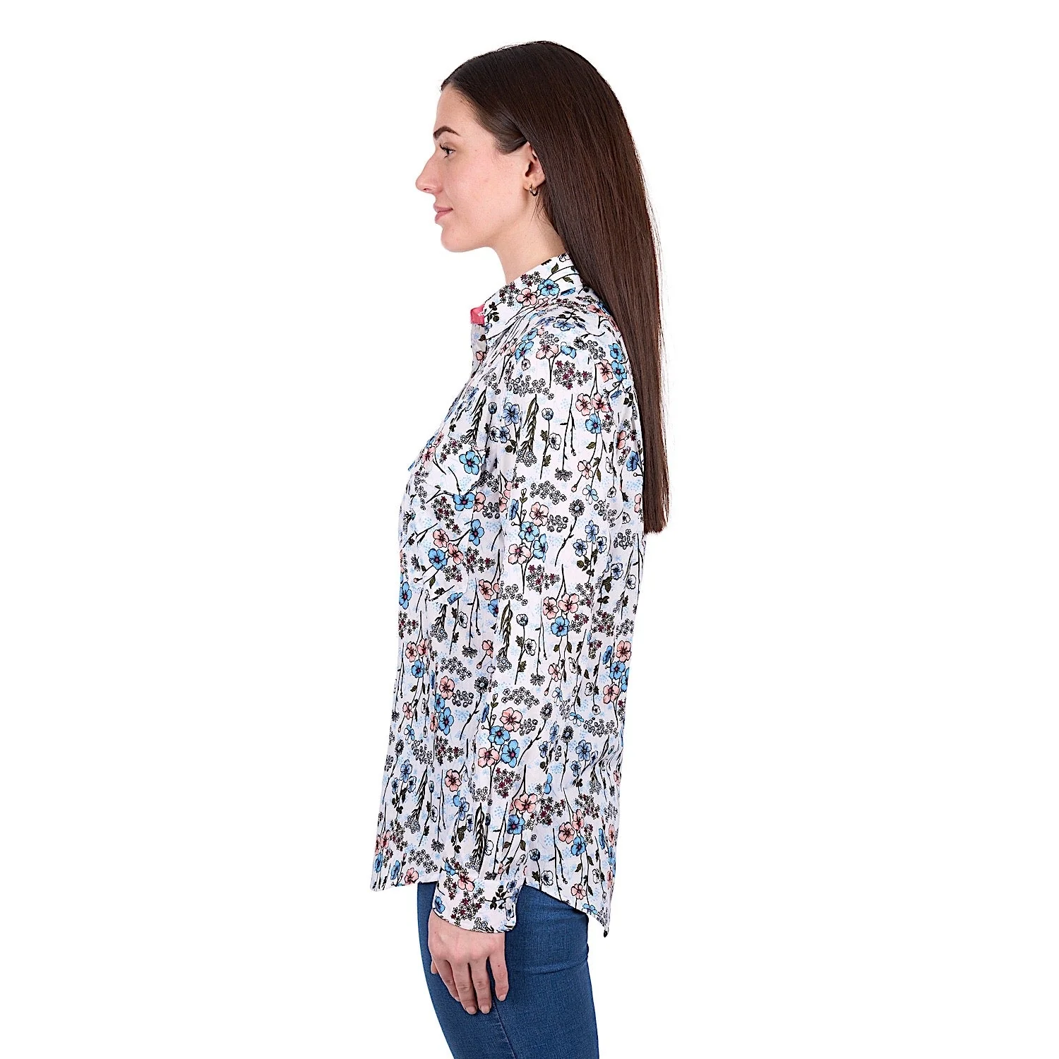 Hard Slog Women's Alice 1/2 Placket Shirt - Blue - Image 3