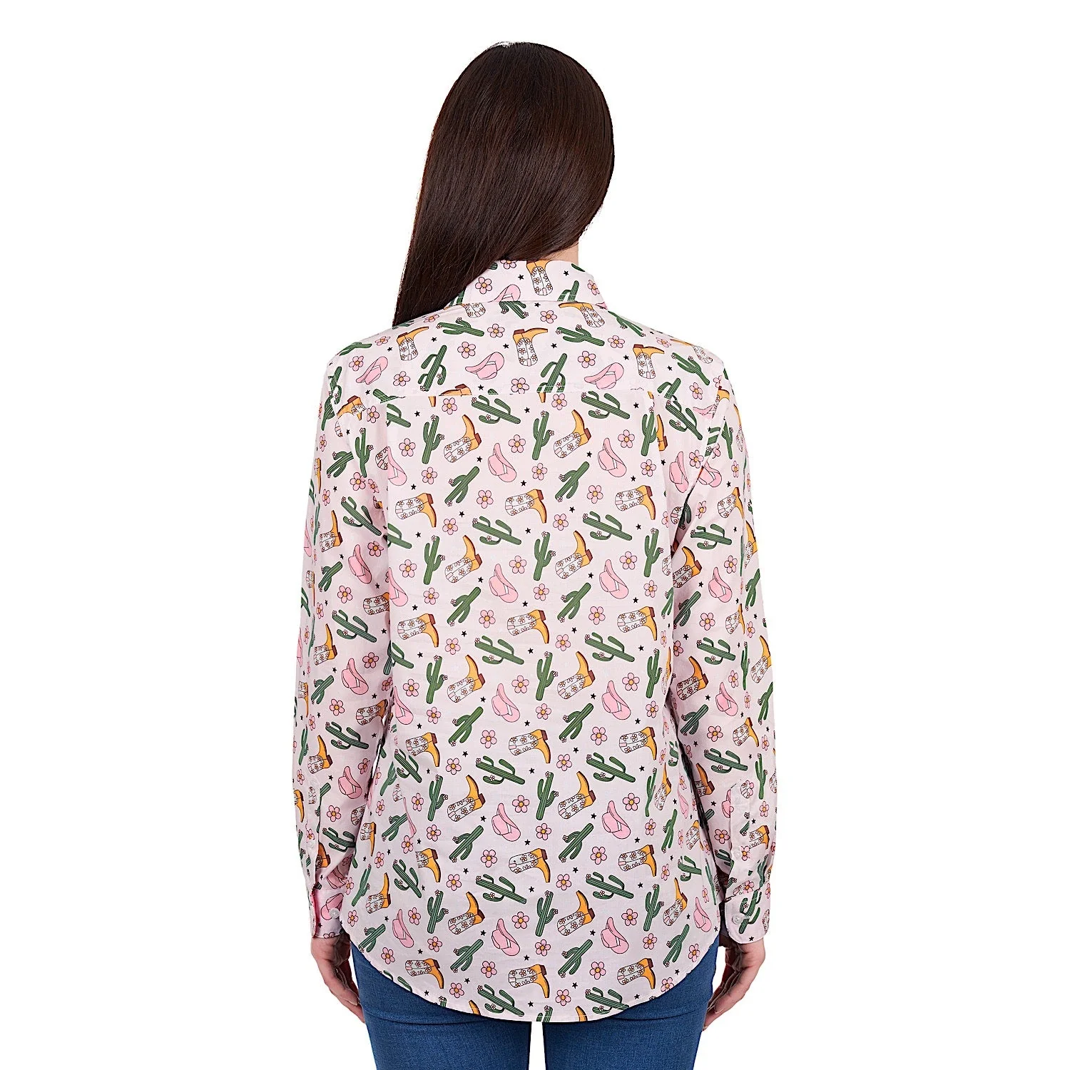 Hard Slog Women's Cleo 1/2 Placket Shirt - Pink - Image 4
