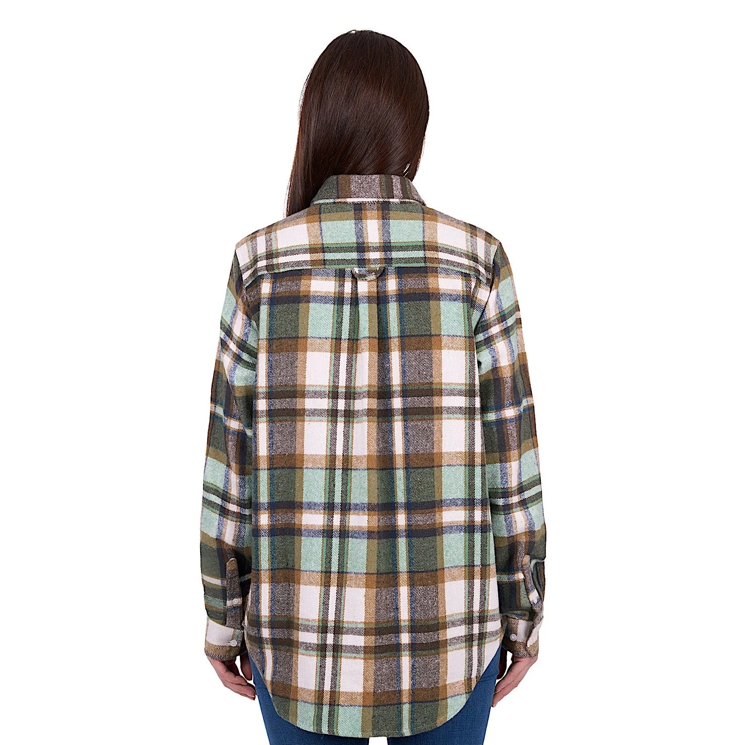 Hard Slog Women's Elle Thermal Shirt - Green/Tan - Image 4