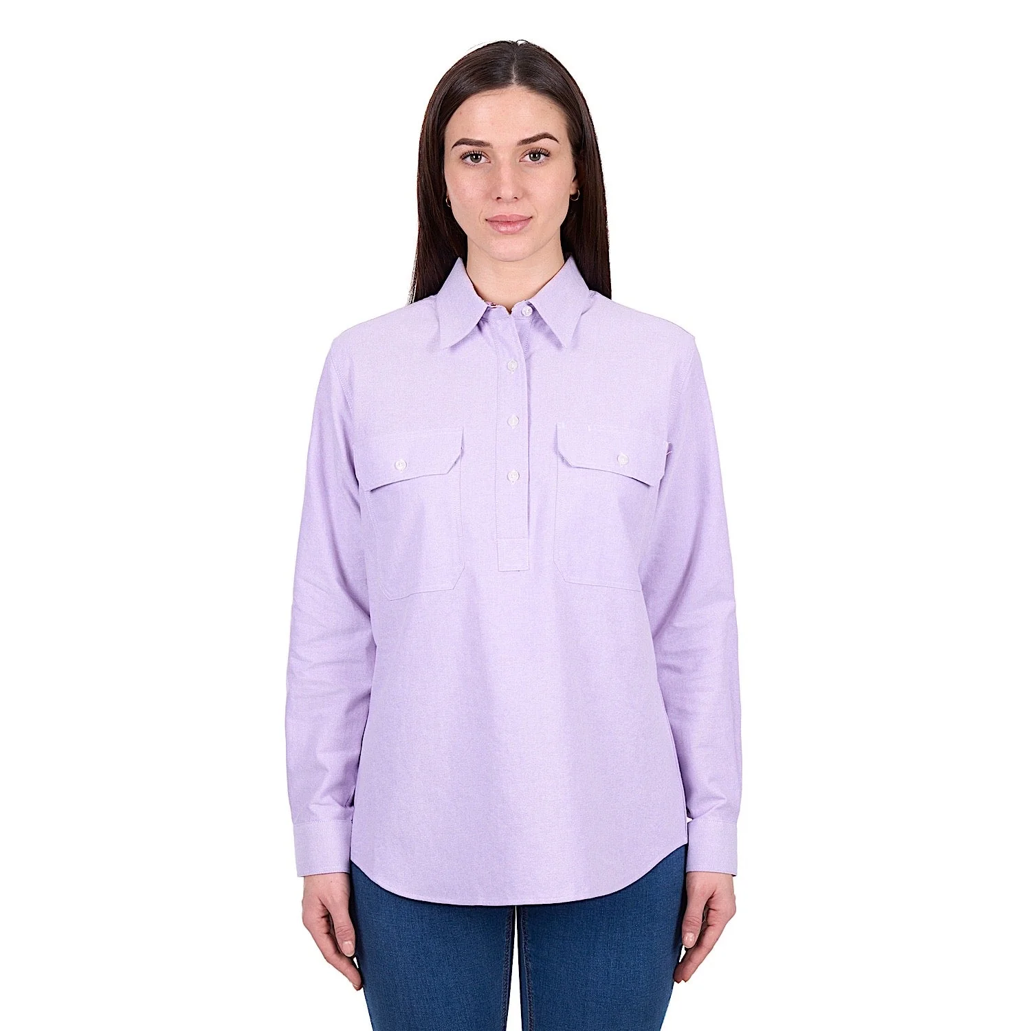 Hard Slog Women's Ginny 1/2 Placket Shirt - Lavender - Image 2