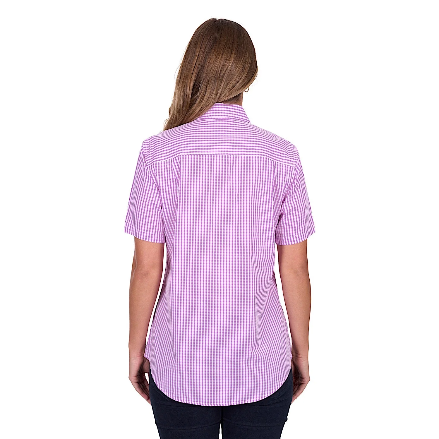 Hard Slog Women's Grace Half Placket Short Sleeve Shirt - Lavender - Image 3