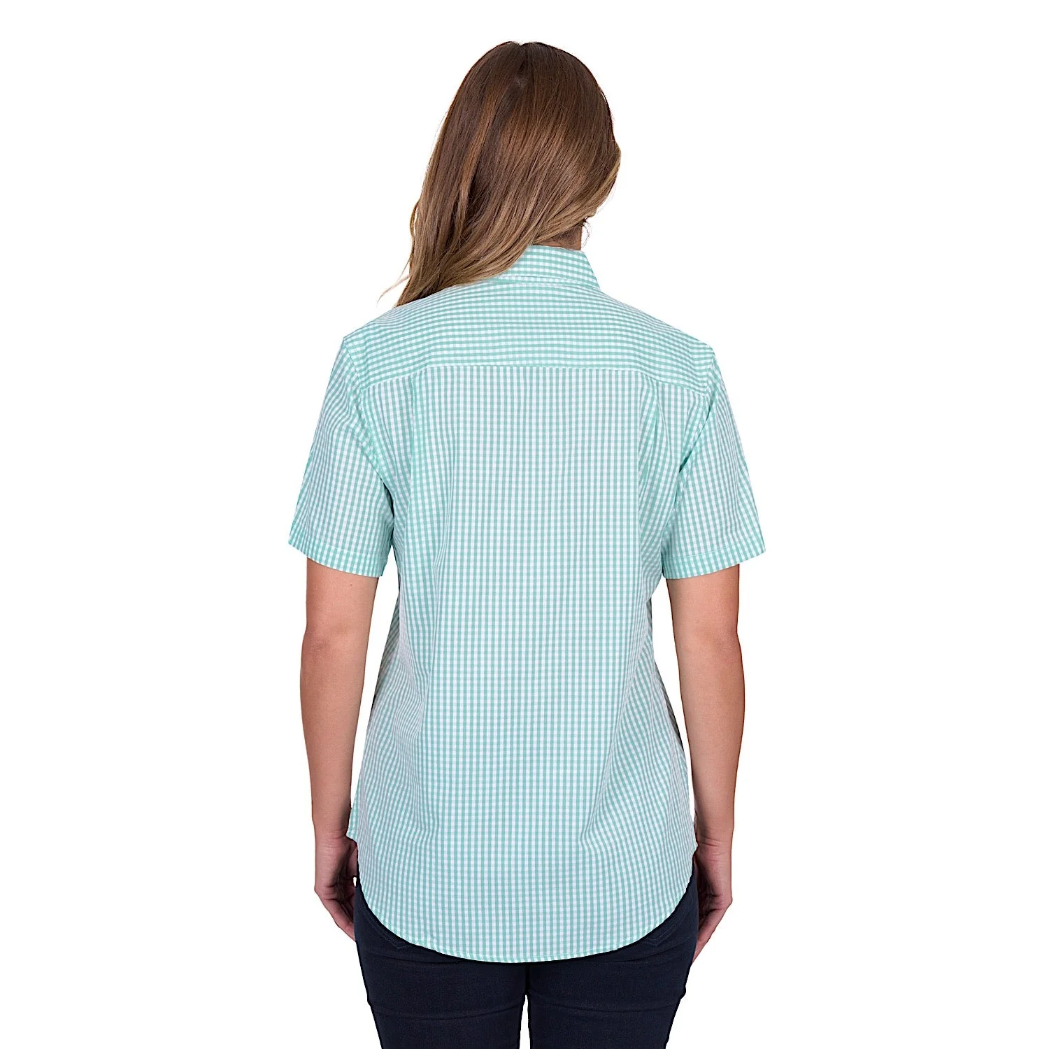 Hard Slog Women's Grace Half Placket Short Sleeve Shirt - Mint - Image 4