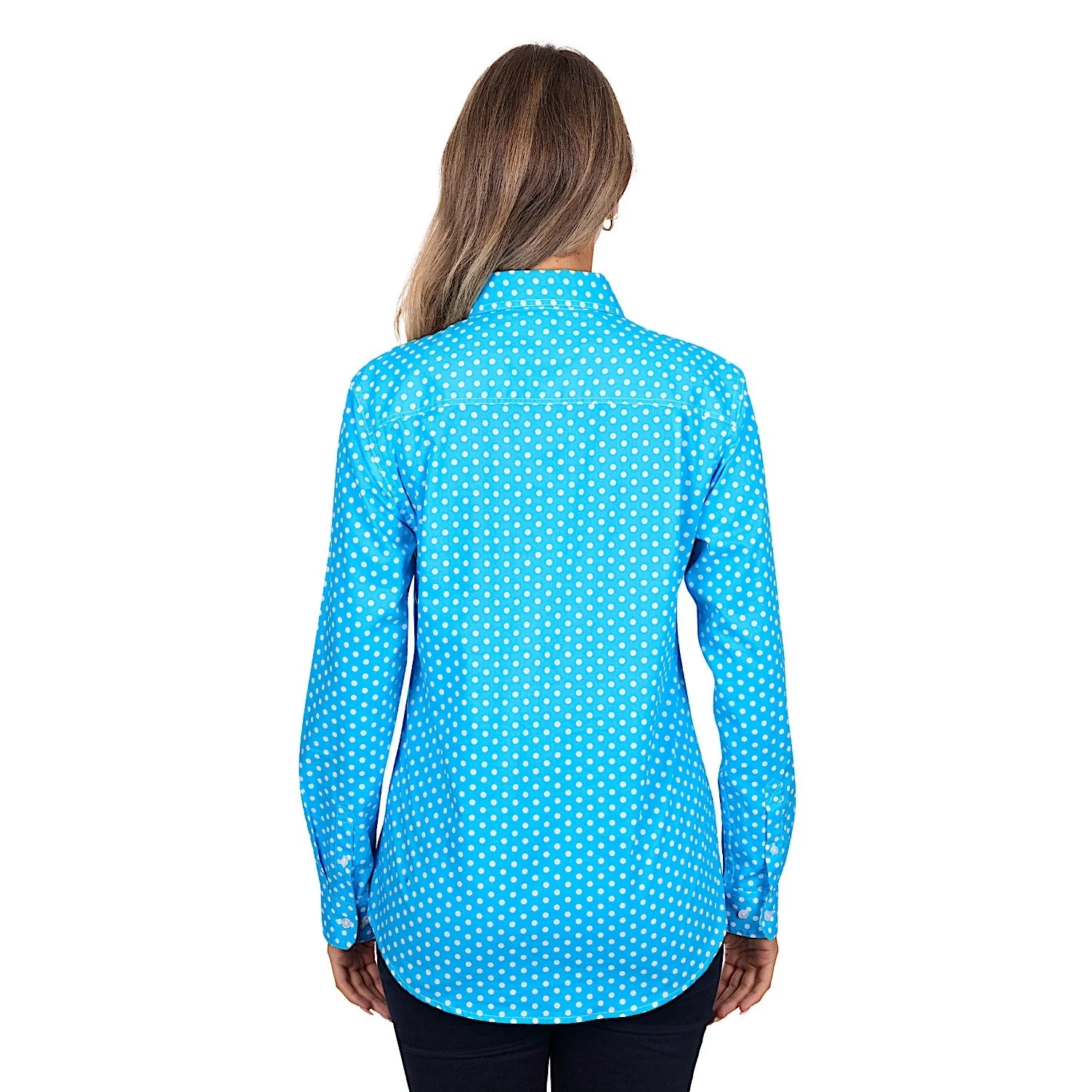 Hard Slog Women's Sia Half Placket Long Sleeve Shirt - Blue - Image 4