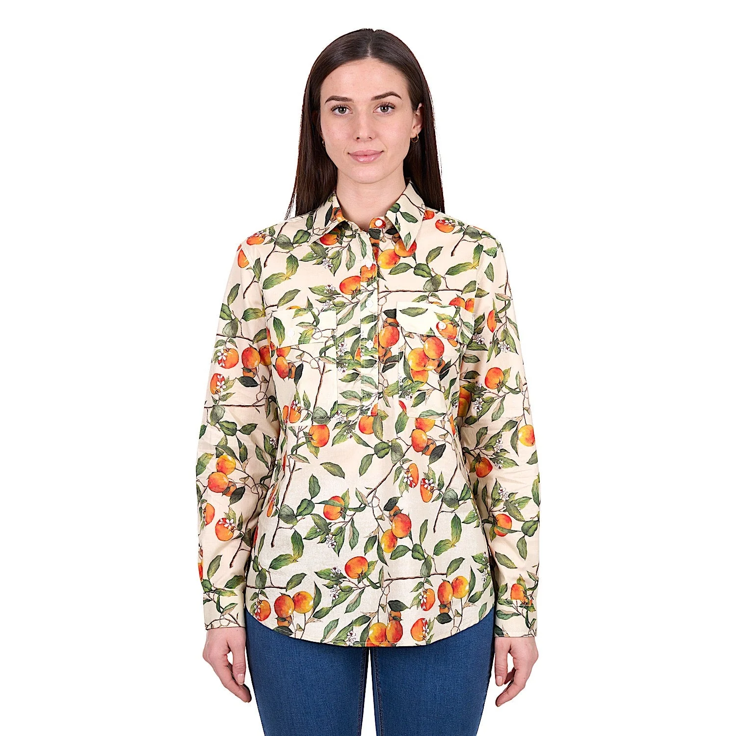 Hard Slog Women's Zia 1/2 Placket Shirt - Green - Image 2
