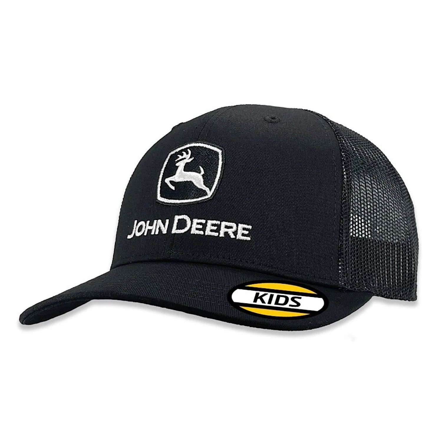 John Deere Kid's Basic Trucker Mesh Cap - Black