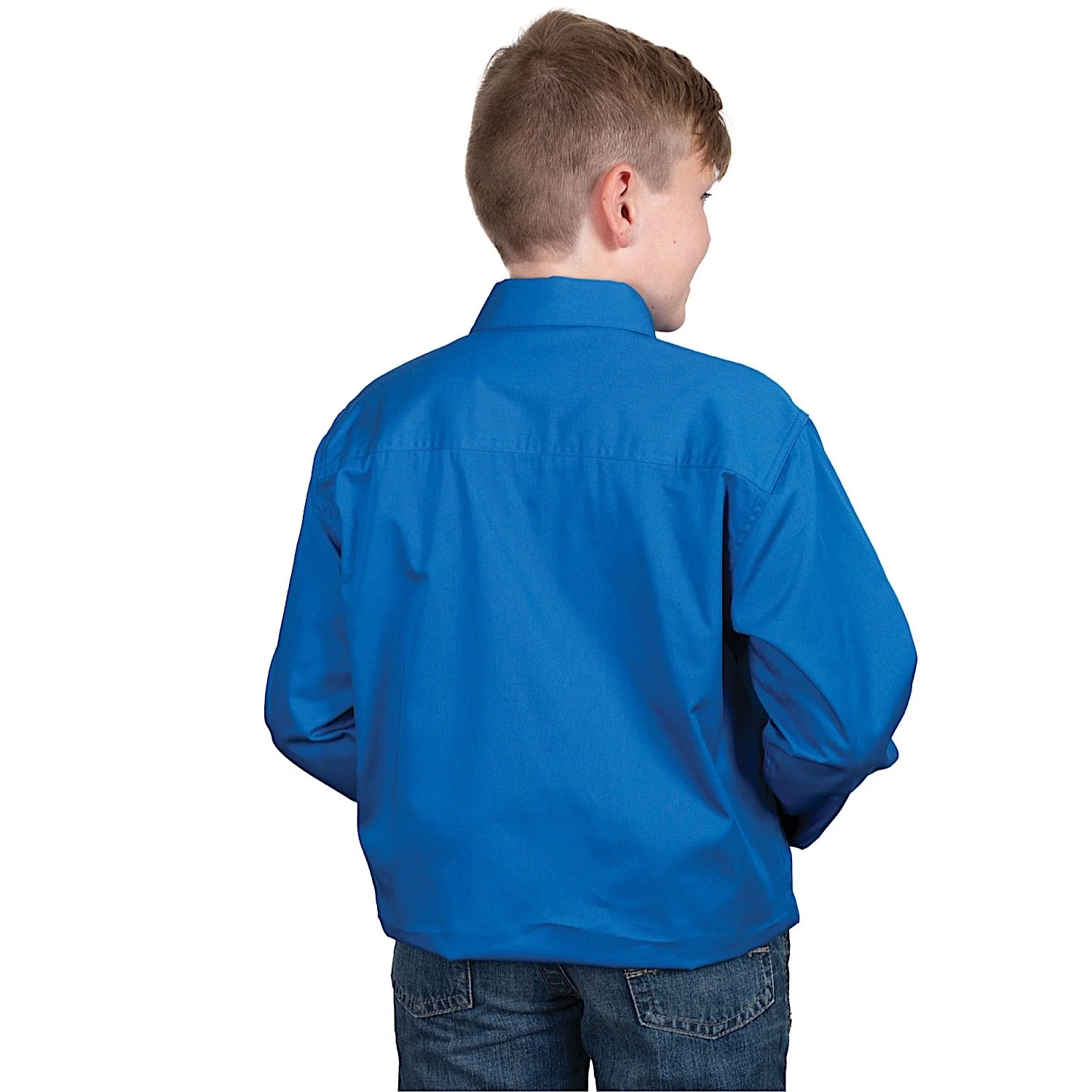 Just Country Boy's Lachlan Half Button Workshirt - Nautical Blue - Image 2