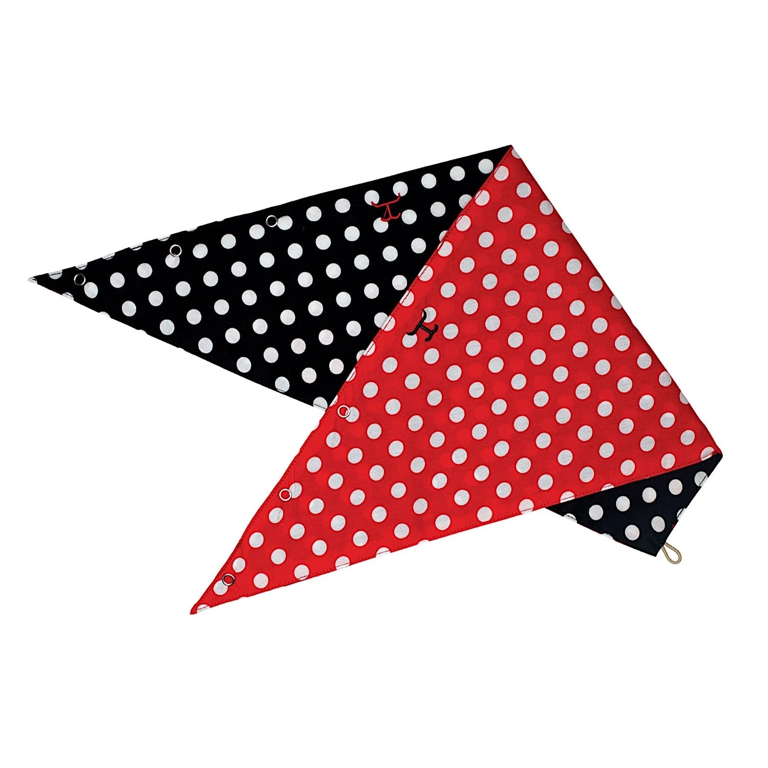 Just Country Carlee Double Sided Scarf - Black/Red Polka Dot - Image 2