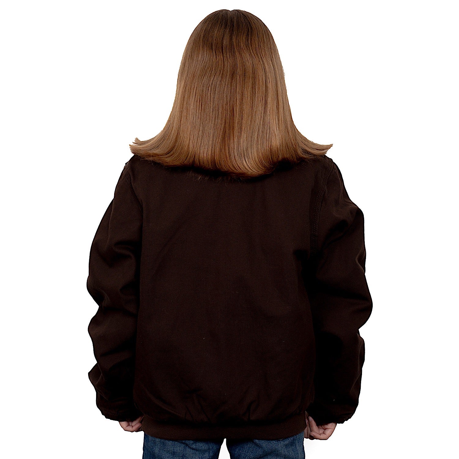 Just Country Kid's Junior Diamantina Sherpa Jacket - Chocolate - Image 2