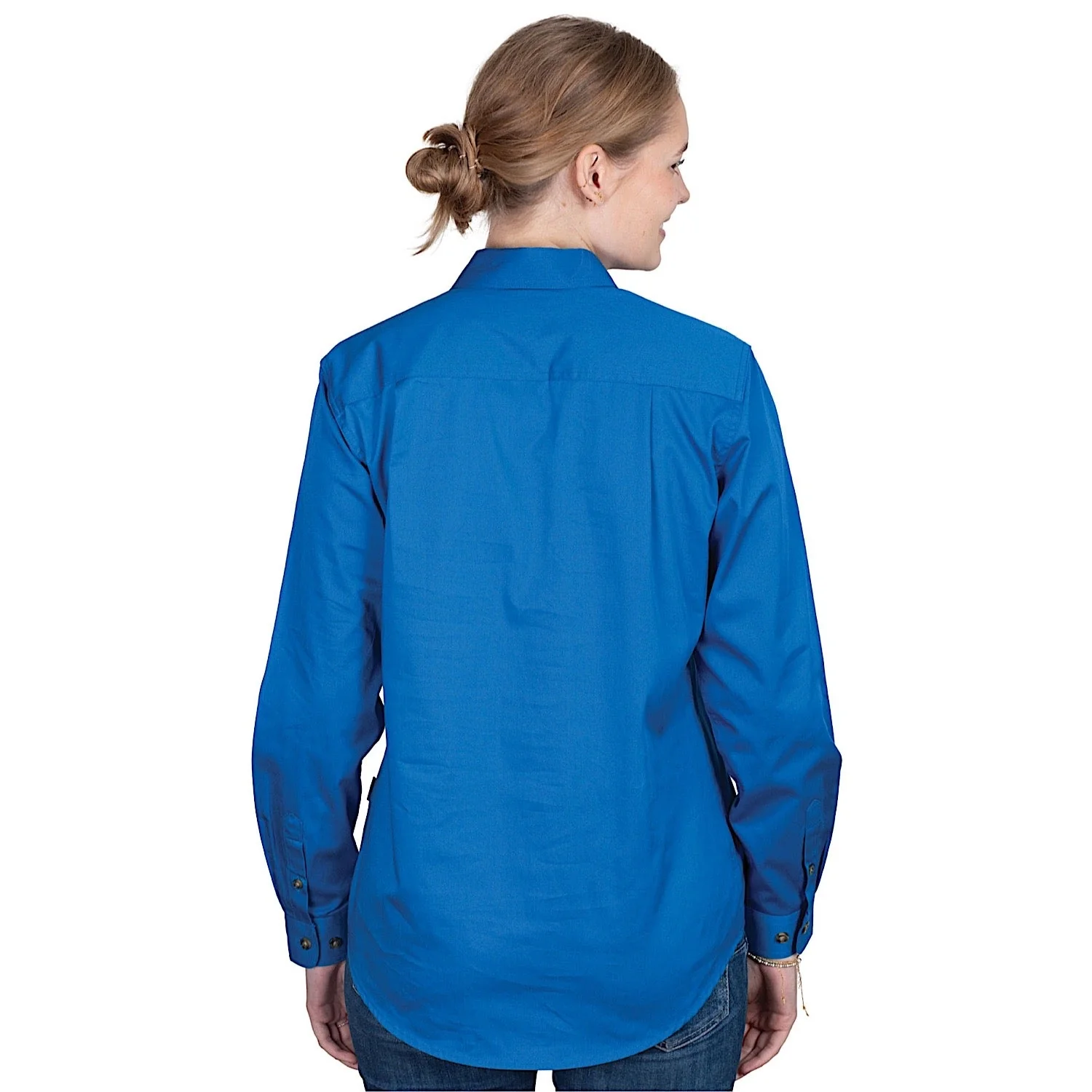 Just Country Women's Jahna Half Button Work Shirt - Nautical Blue - Image 2