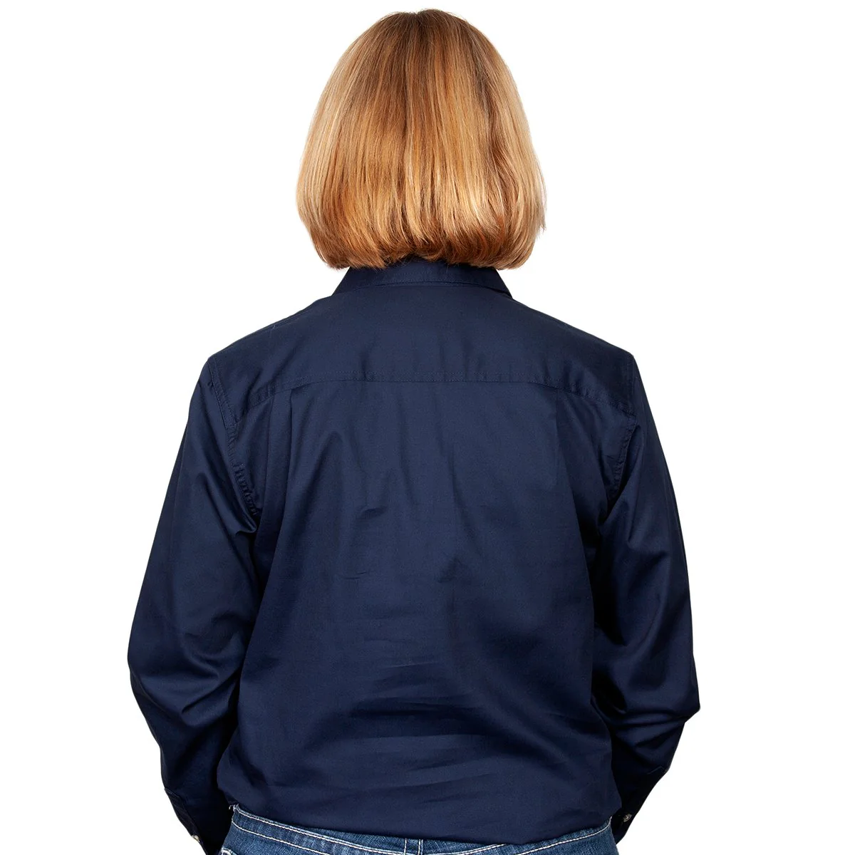 Just Country Women's Jahna Half Button Work Shirt - Navy - Image 2