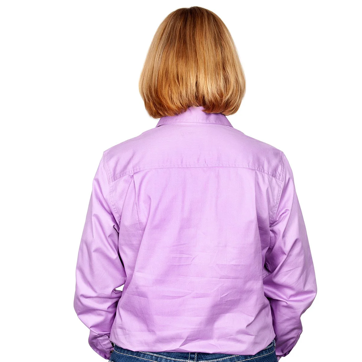 Just Country Womens Jahna Half Button Work Shirt Orchid - Image 2