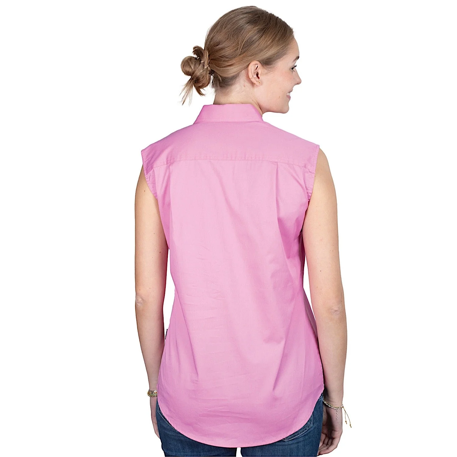 Just Country Women's Kerry Half Button Sleeveless Workshirt - Musk - Image 2