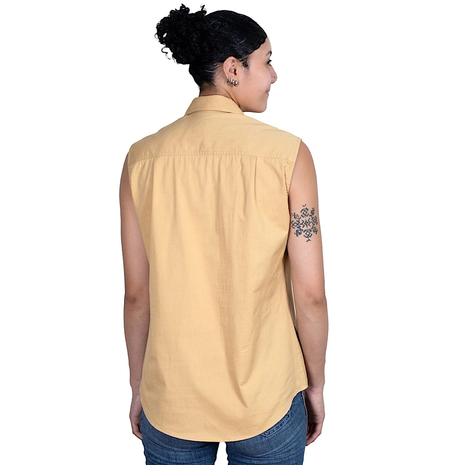 Just Country Women's Kerry Sleeveless Half Button Work Shirt - Sand - Image 2