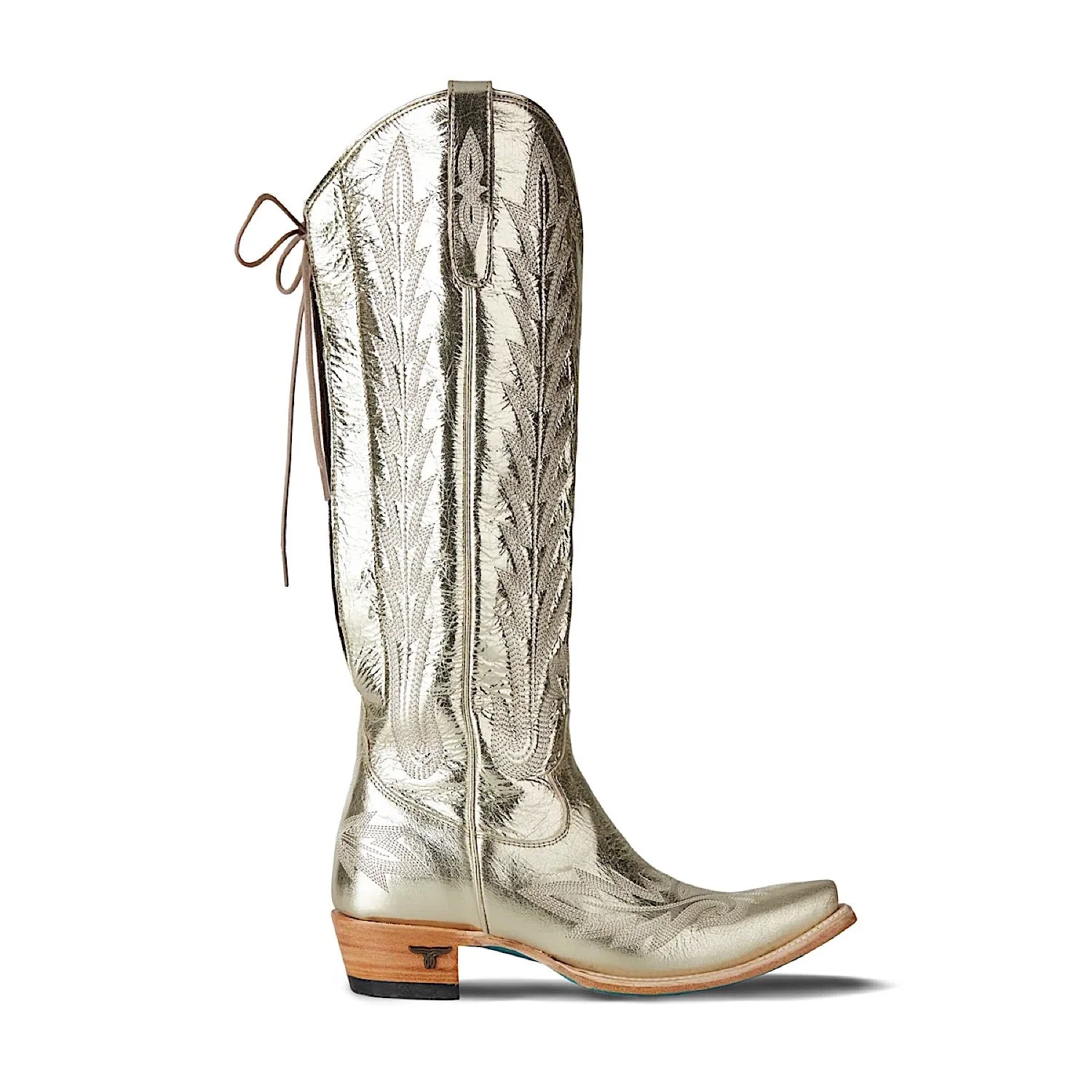 Lane Boots Lexington Knee High Corset - Champagne Metallic - Image 4
