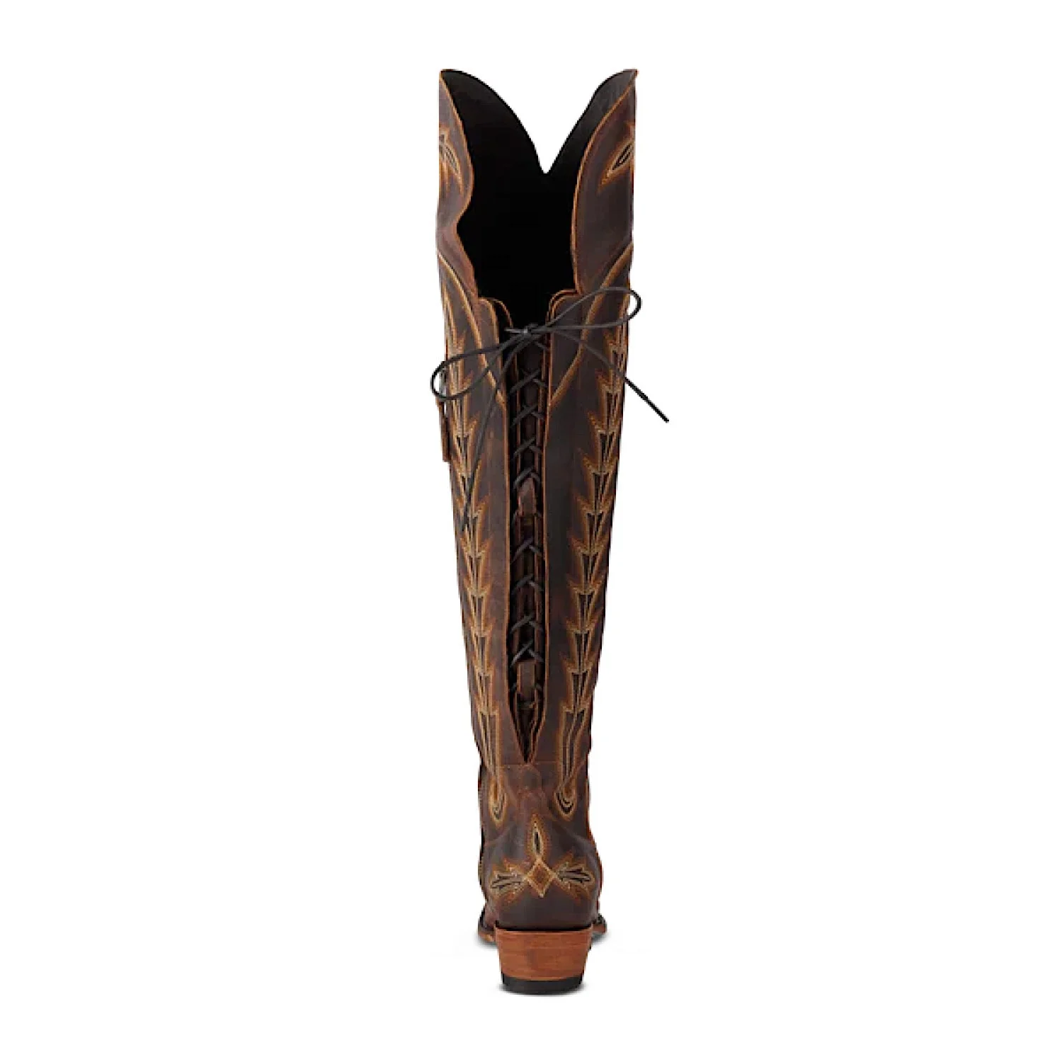 Lane Boots Lexington Over The Knee Corset - Brown Crackle - Image 2