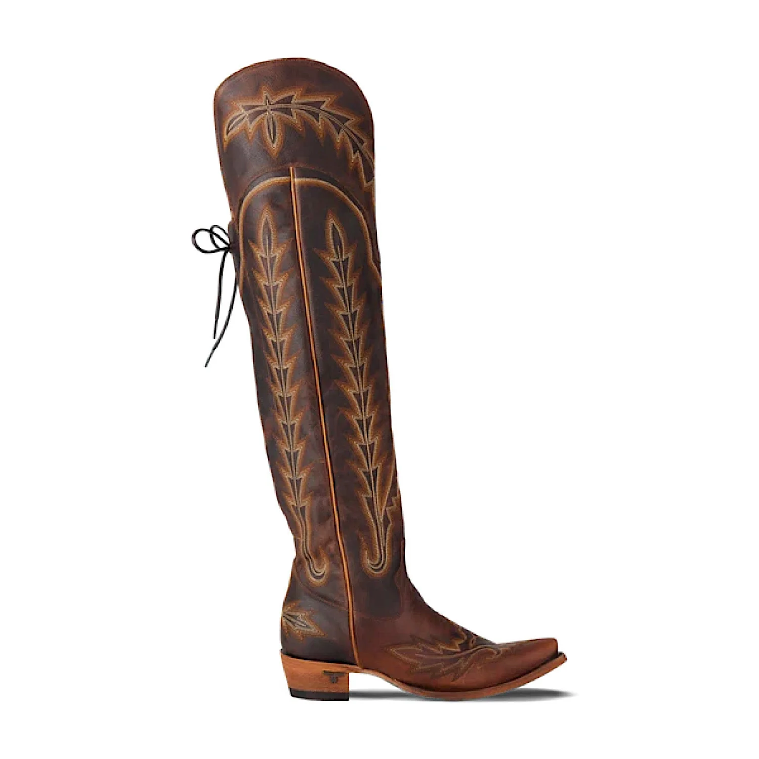 Lane Boots Lexington Over The Knee Corset - Brown Crackle - Image 3