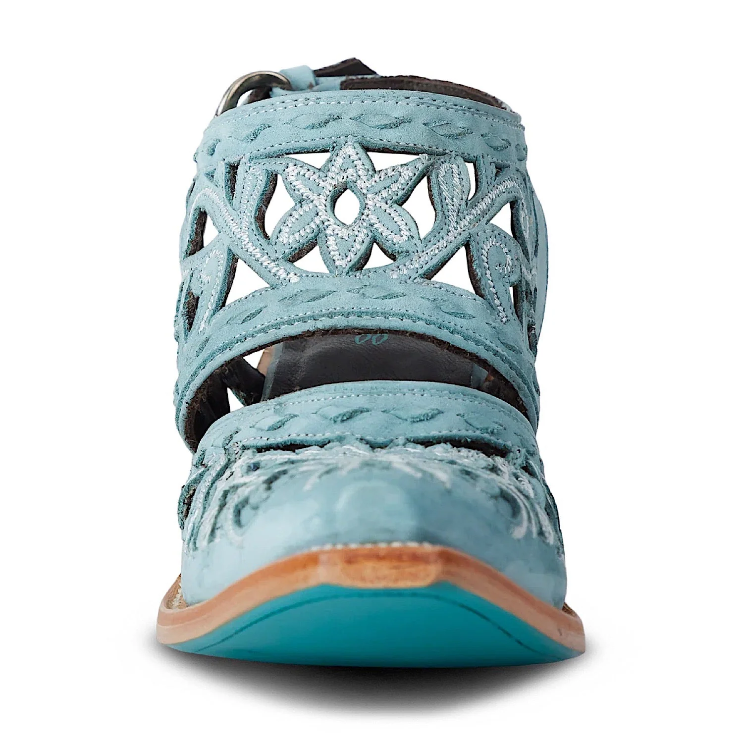 Lane Boots Robin Cut Out Slingback Mule - Washed Denim - Image 6