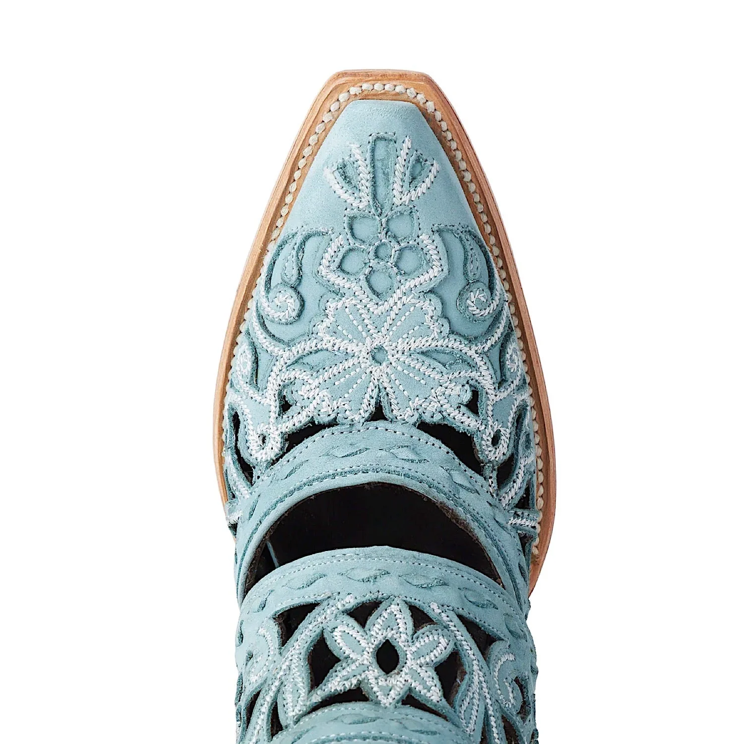 Lane Boots Robin Cut Out Slingback Mule - Washed Denim - Image 8
