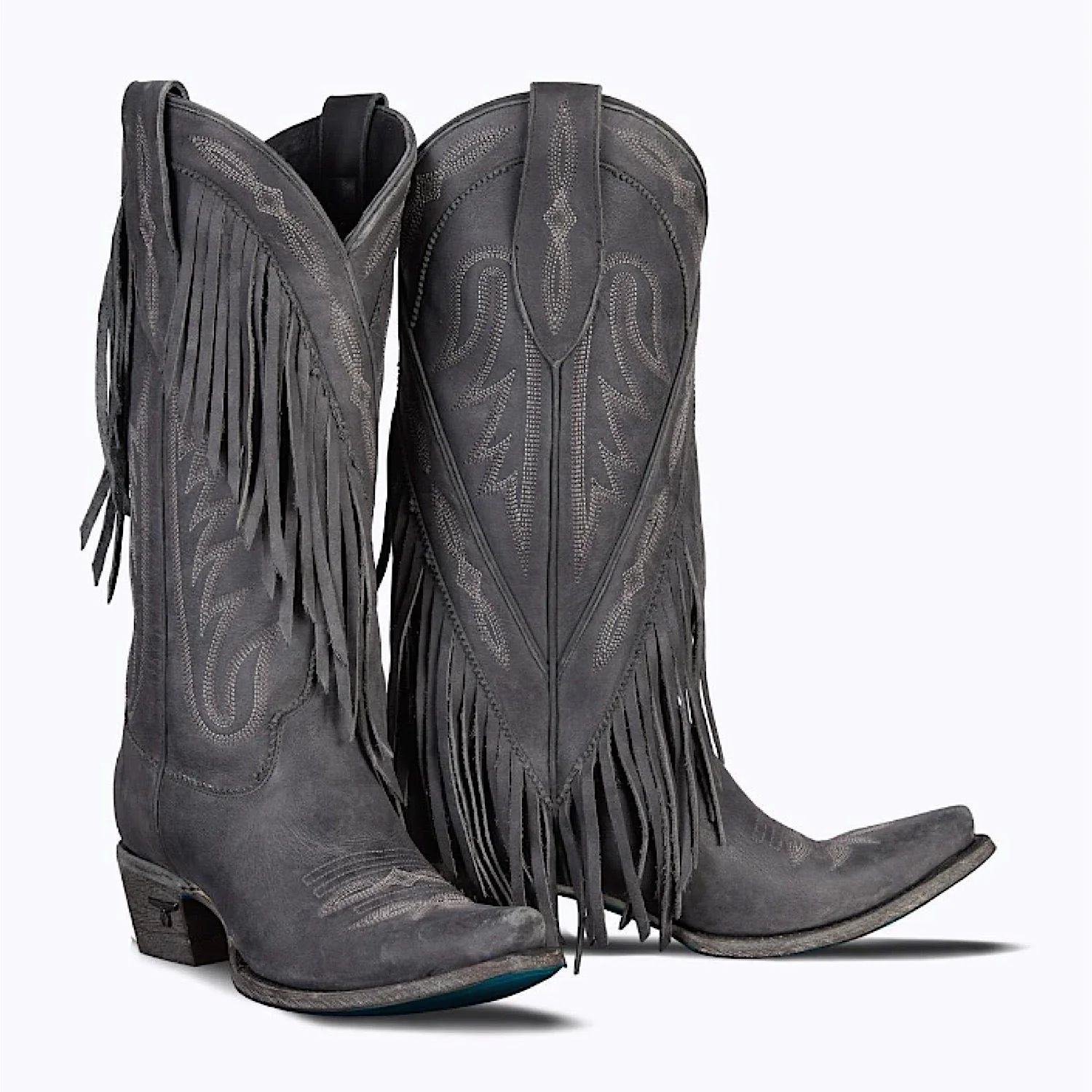 Lane Boots Senita Falls - Distressed Jet Black