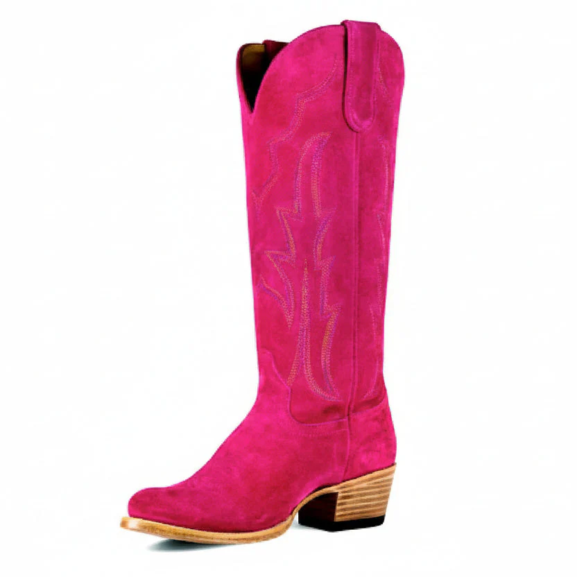 Macie Bean Women's If Karlee Were A Cowgirl Western Boot - Hot Pink Suede