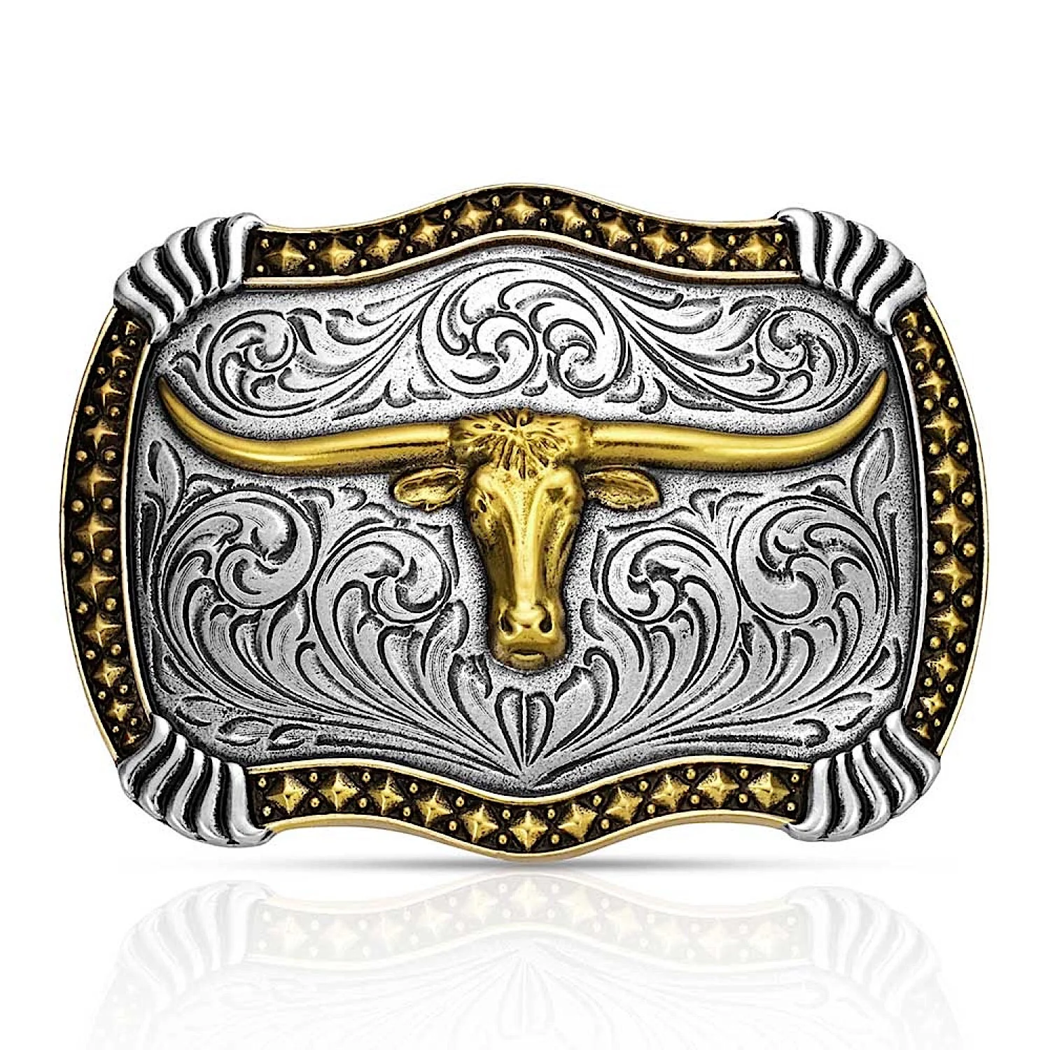 Montana Silversmiths Attitude Longhorn Buckle - Longhorn Legacy