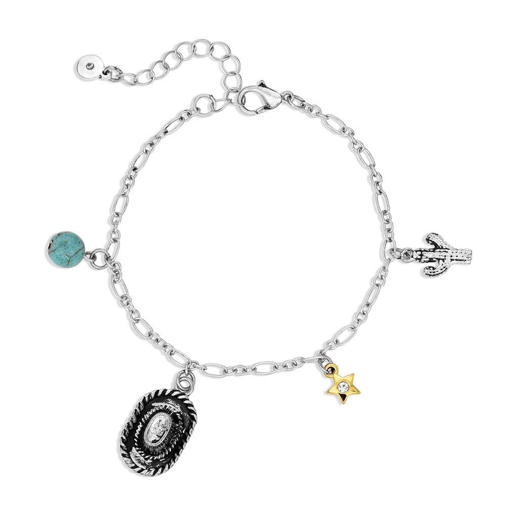 Montana Silversmiths Country Connections Light Hearted Charms Bracelet