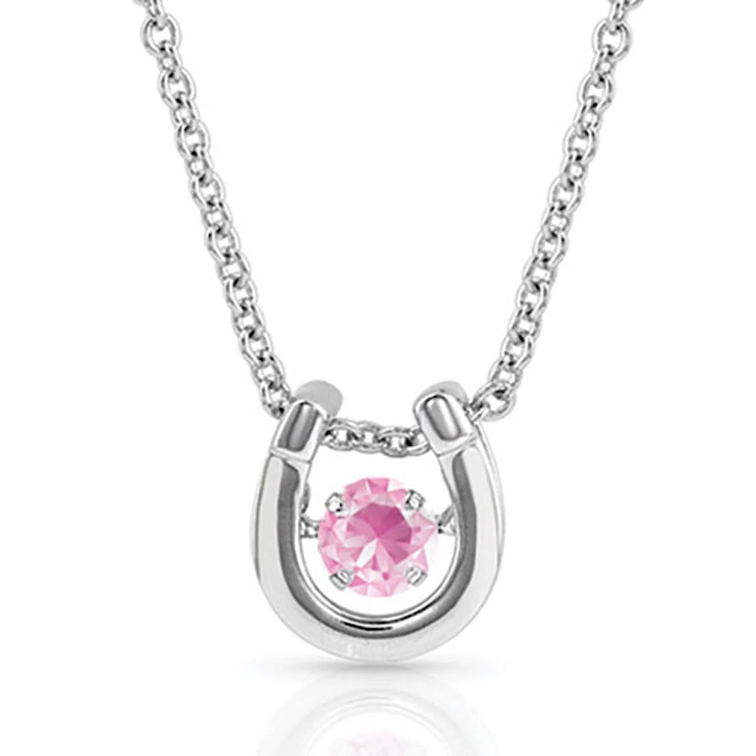 Montana Silversmiths Dancing Birthstone Horseshoe Necklace - Image 10