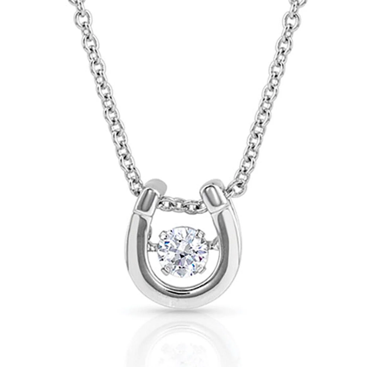 Montana Silversmiths Dancing Birthstone Horseshoe Necklace - Image 4