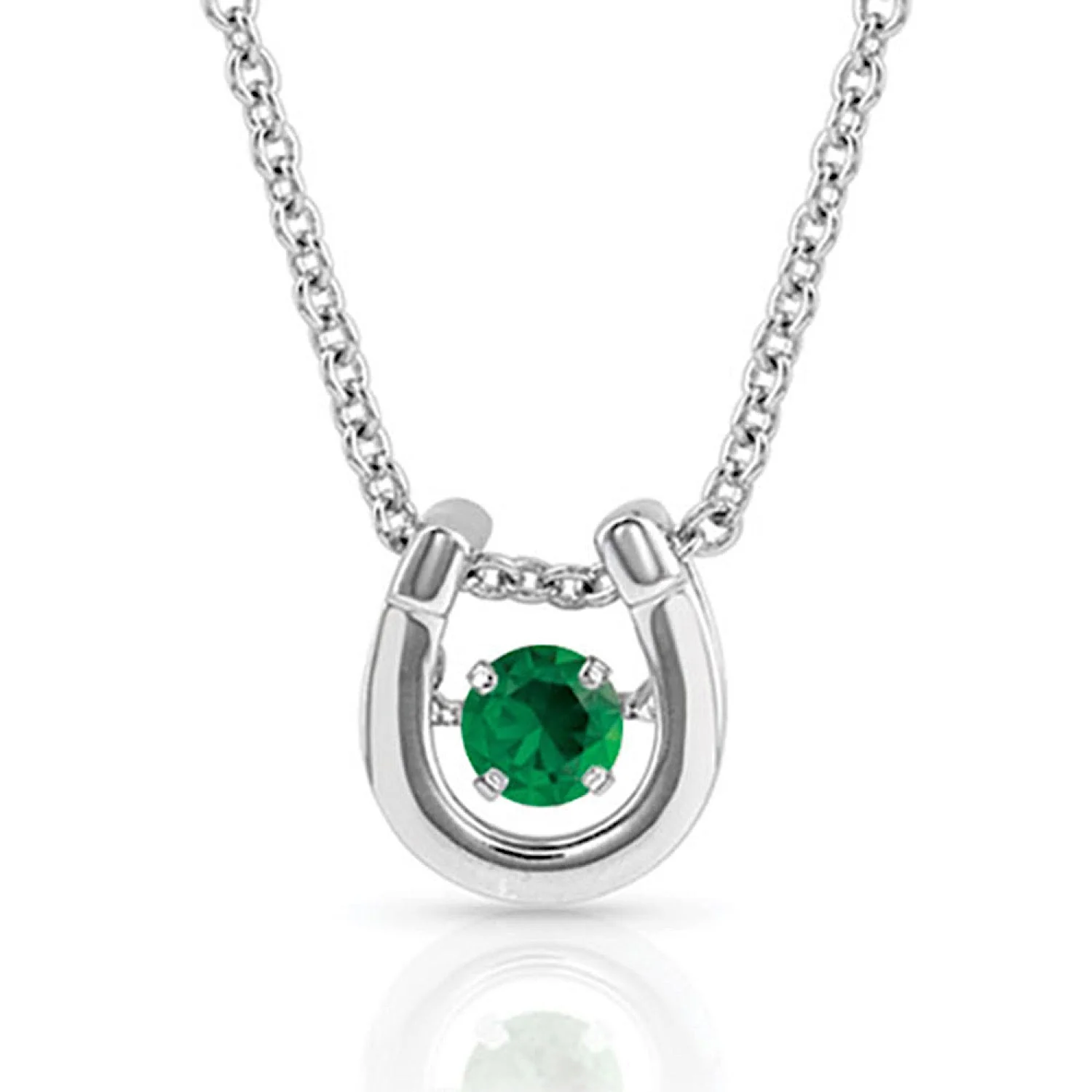 Montana Silversmiths Dancing Birthstone Horseshoe Necklace - Image 5
