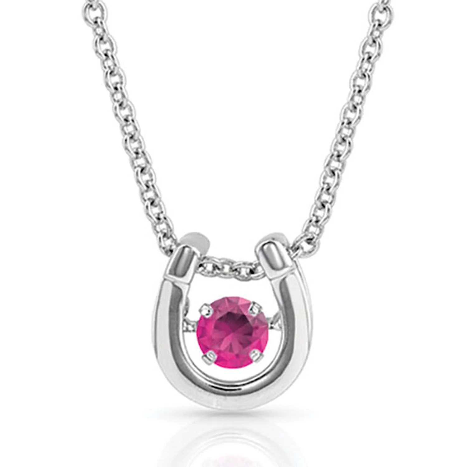 Montana Silversmiths Dancing Birthstone Horseshoe Necklace - Image 7