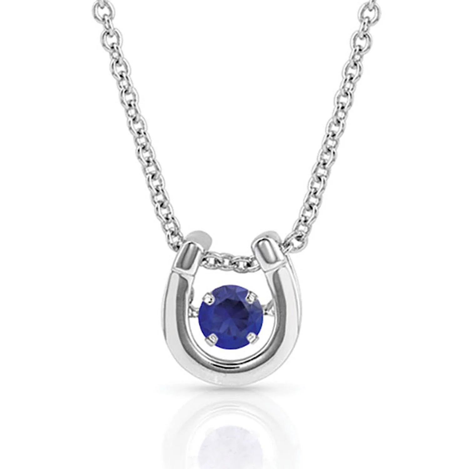 Montana Silversmiths Dancing Birthstone Horseshoe Necklace - Image 9