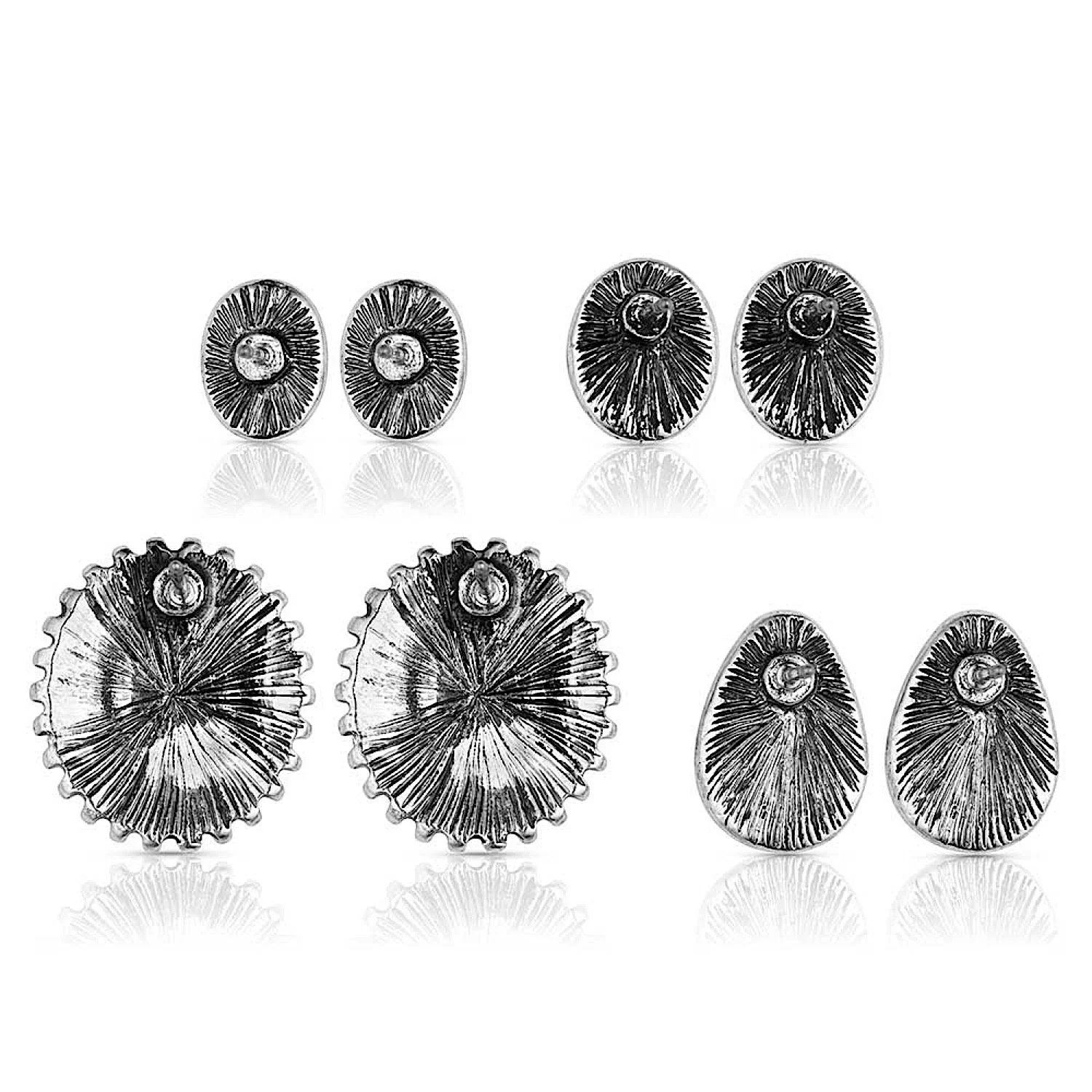 Montana Silversmiths Turquoise Stud Earring Set (4 pairs) - Image 2