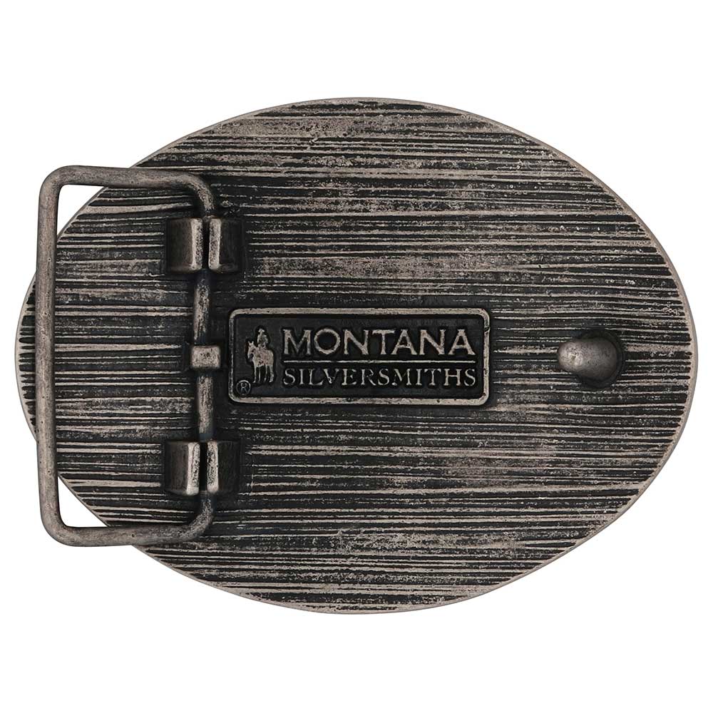 Montana Silversmiths Two-tone Longhorn Attitude Buckle - Image 2